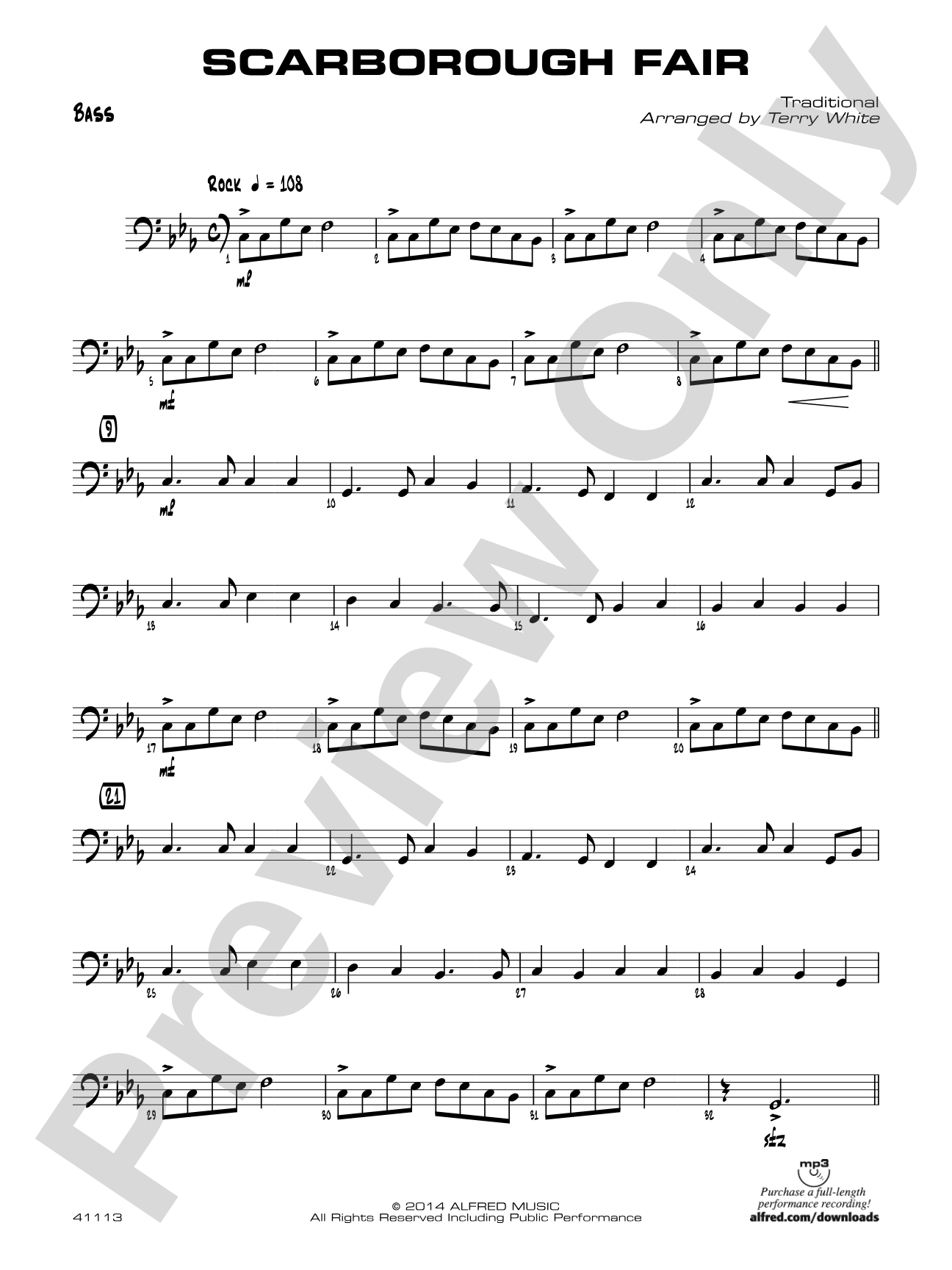 Scarborough Fair: String Bass