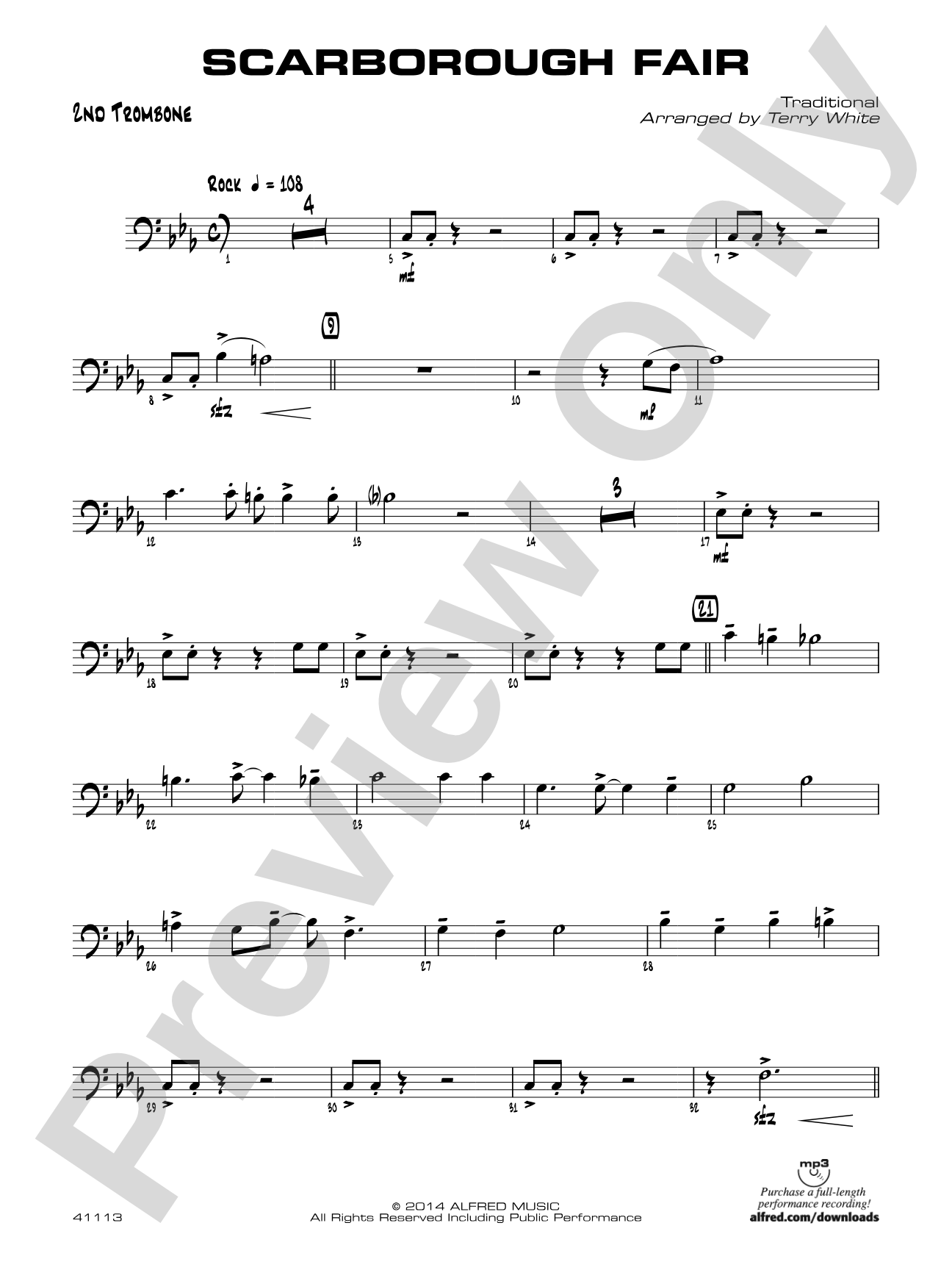 Scarborough Fair: 2nd Trombone