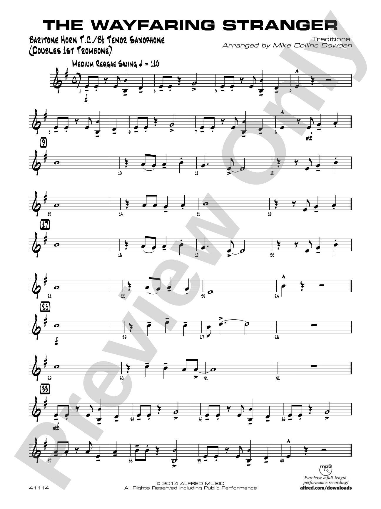 The Wayfaring Stranger: Baritone T.C.