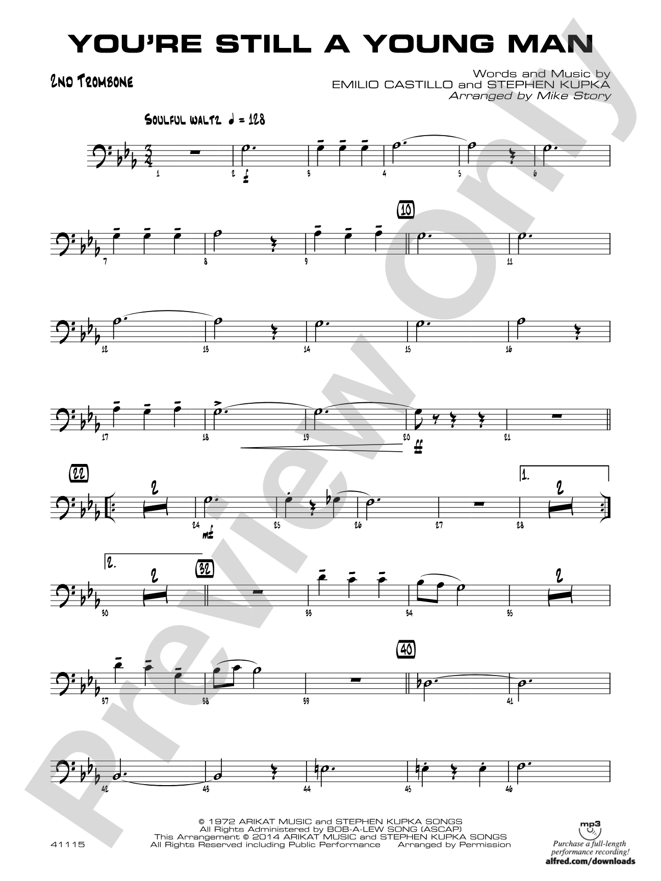 You're Still a Young Man: 2nd Trombone