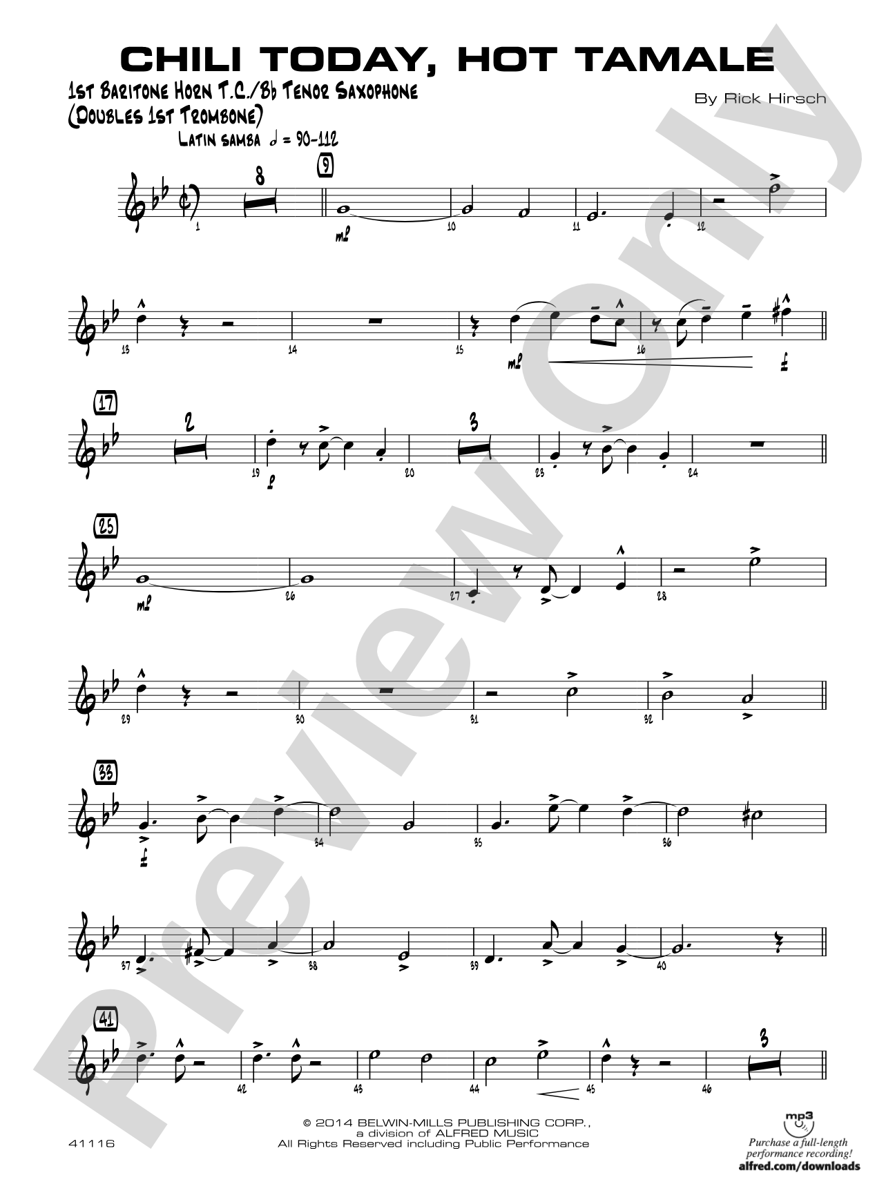 Chili Today, Hot Tamale: Baritone T.C.