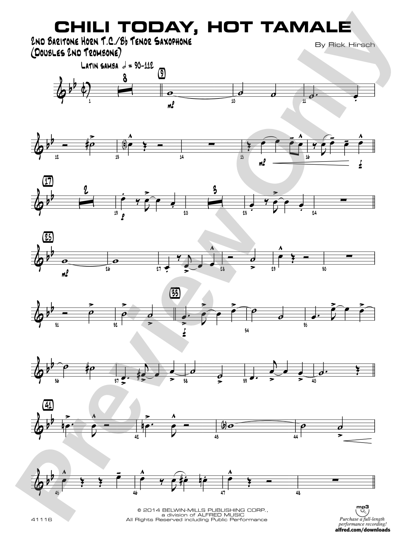 Chili Today, Hot Tamale: 2nd Baritone T.C.