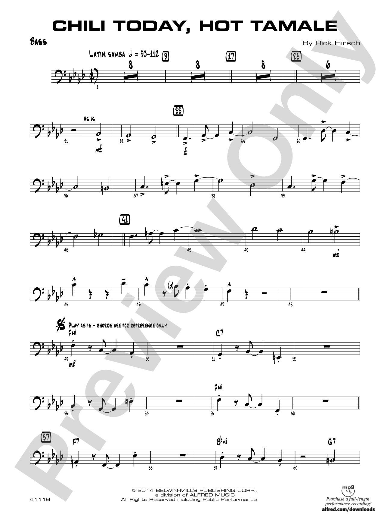 Chili Today, Hot Tamale: String Bass