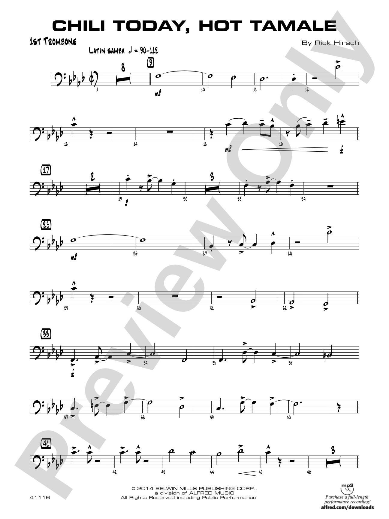 Chili Today, Hot Tamale: 1st Trombone