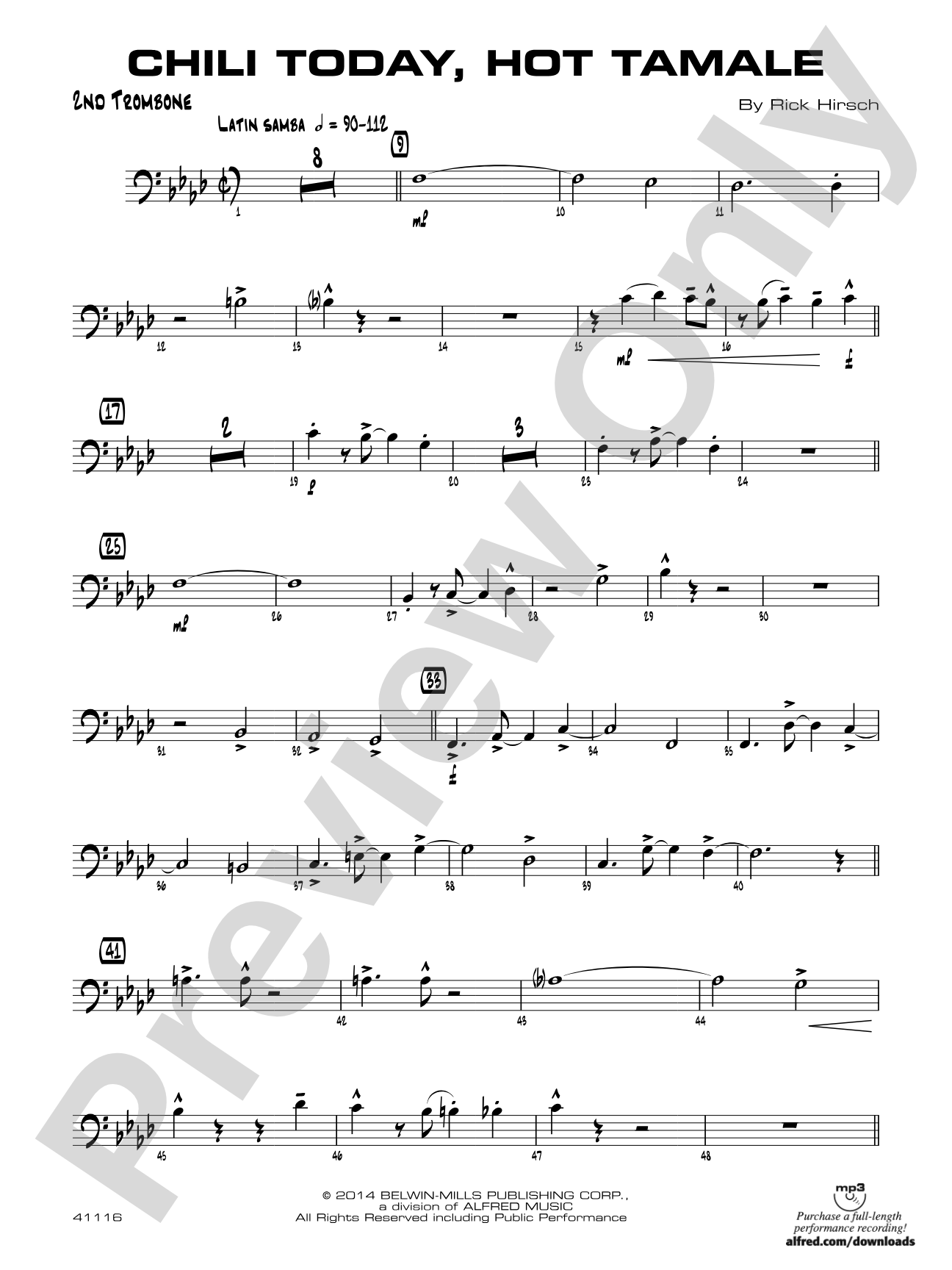 Chili Today, Hot Tamale: 2nd Trombone