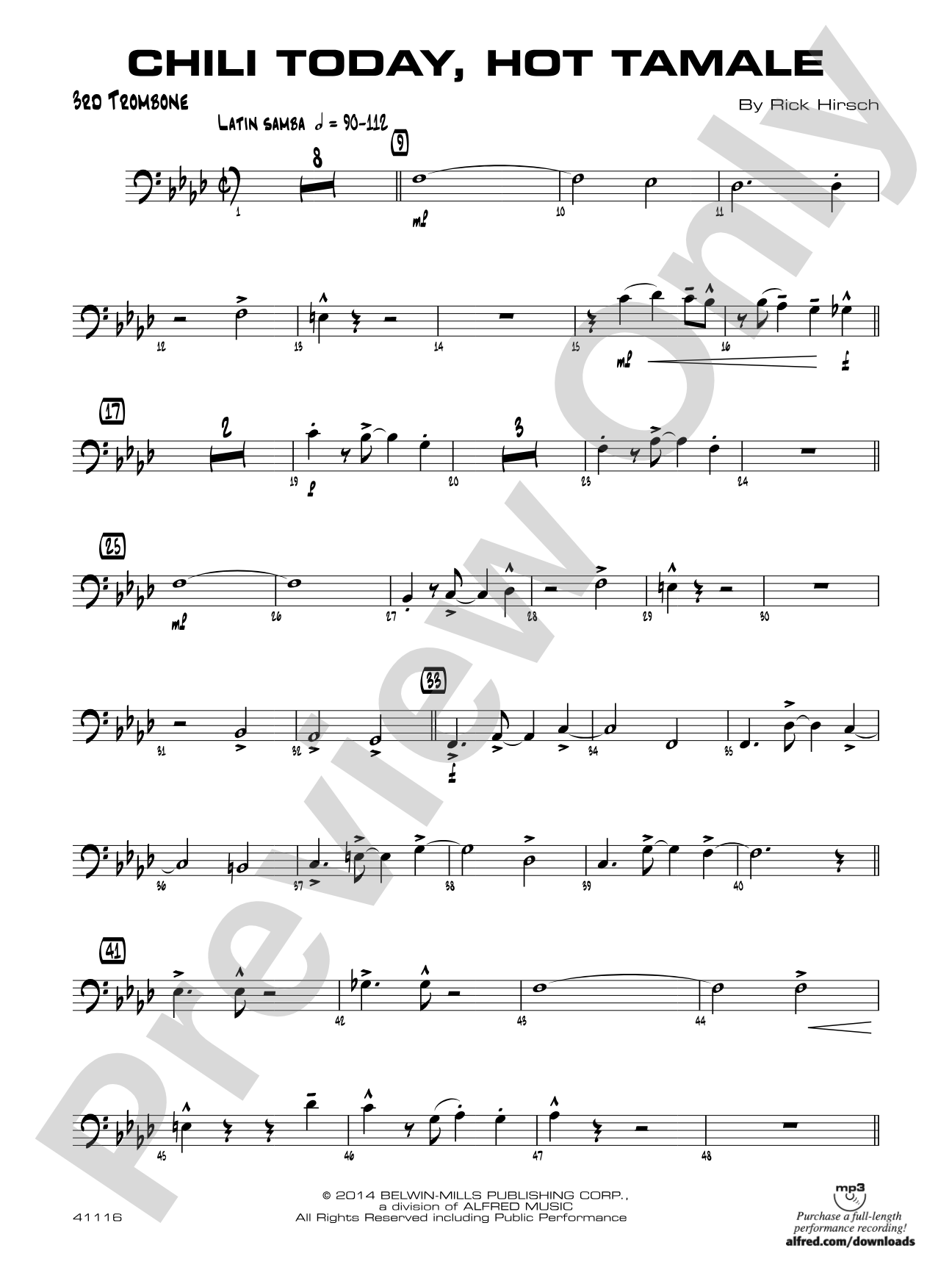 Chili Today, Hot Tamale: 3rd Trombone