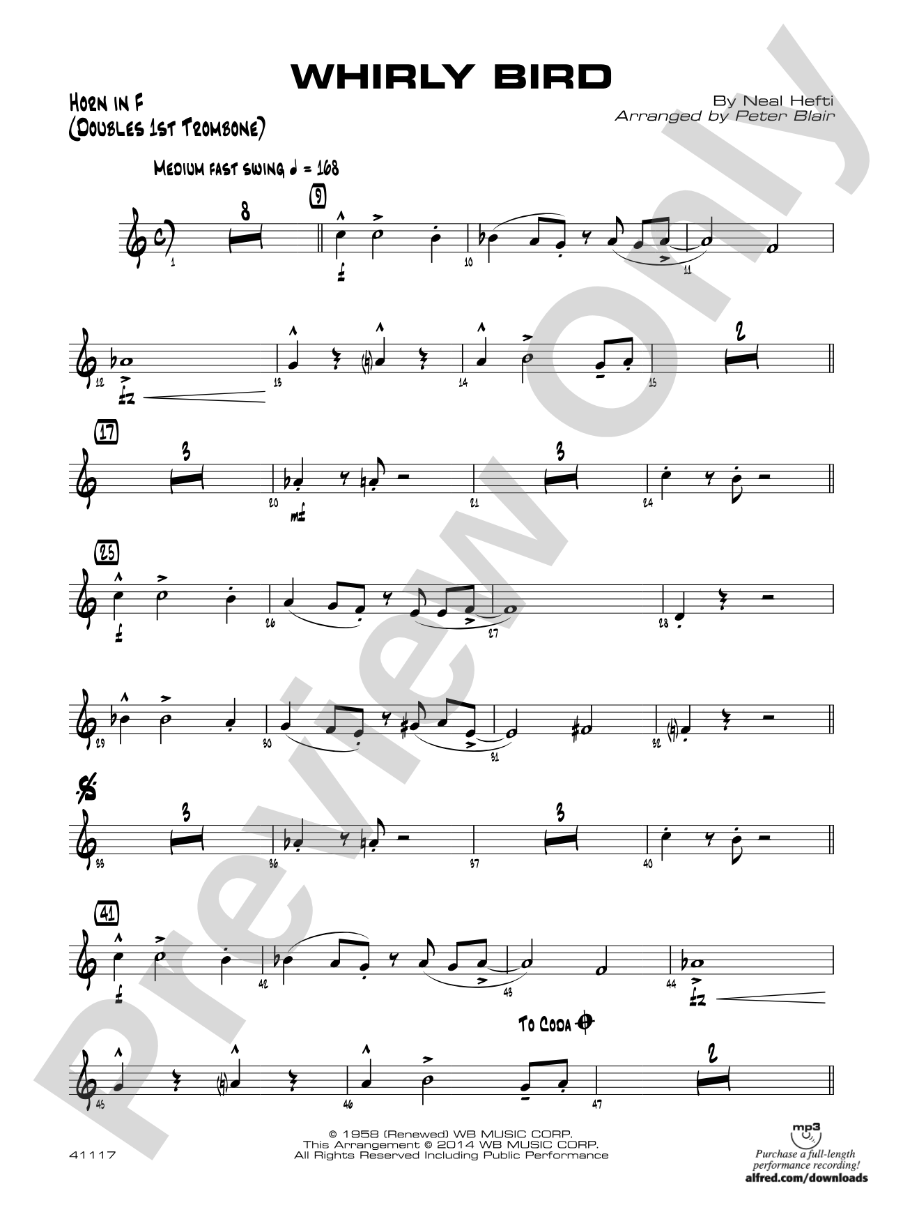 Whirly Bird: 1st F Horn
