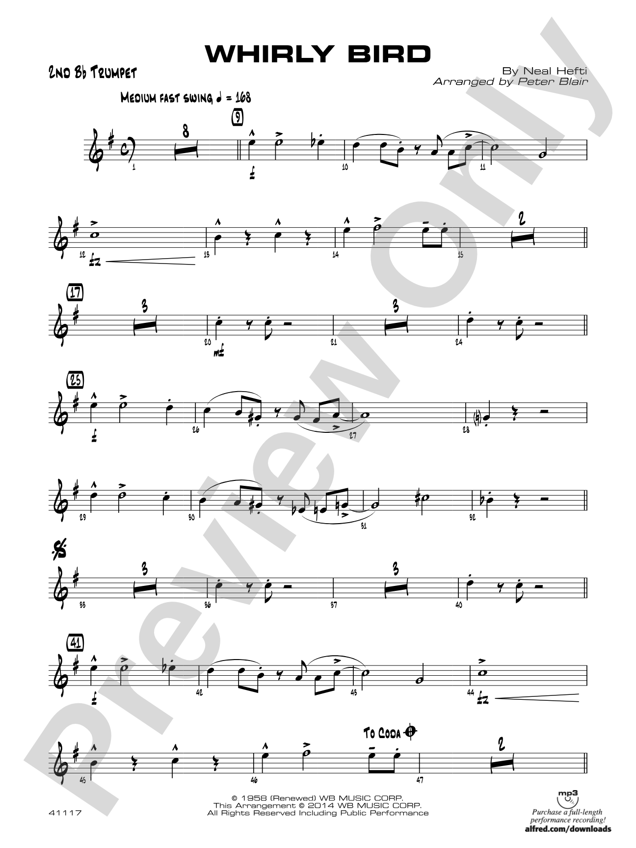 Whirly Bird: 2nd B-flat Trumpet