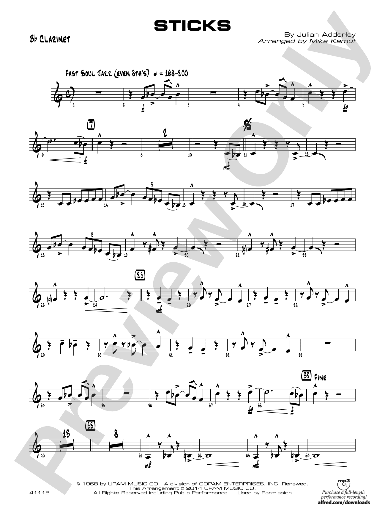 Sticks: 1st B-flat Clarinet