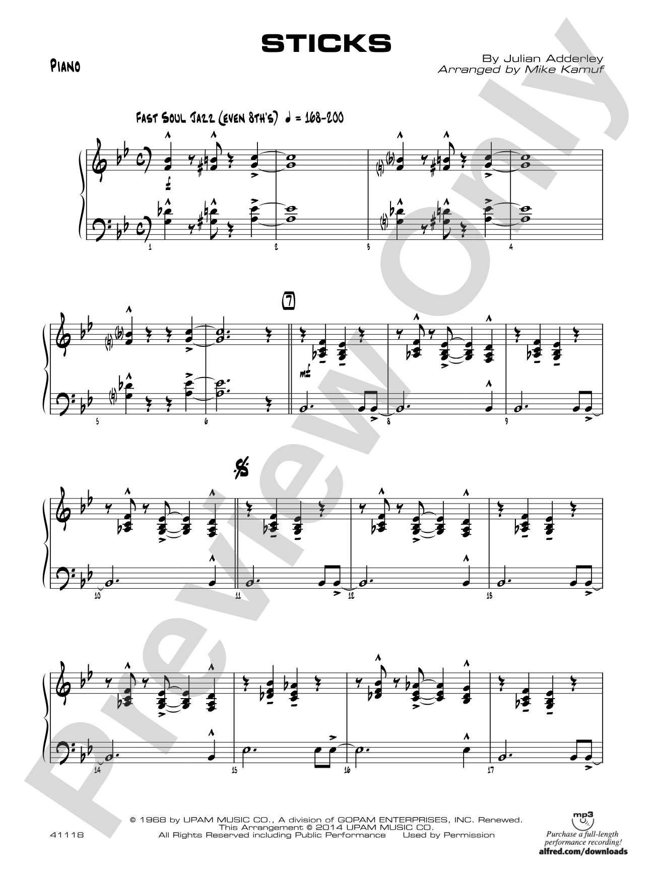 Sticks: Piano Accompaniment