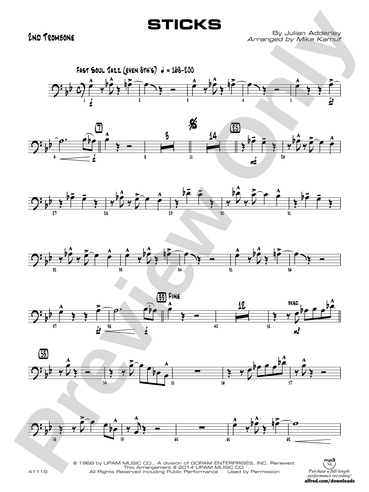 Sticks: 2nd Trombone