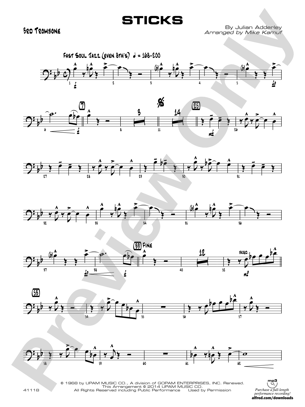 Sticks: 3rd Trombone