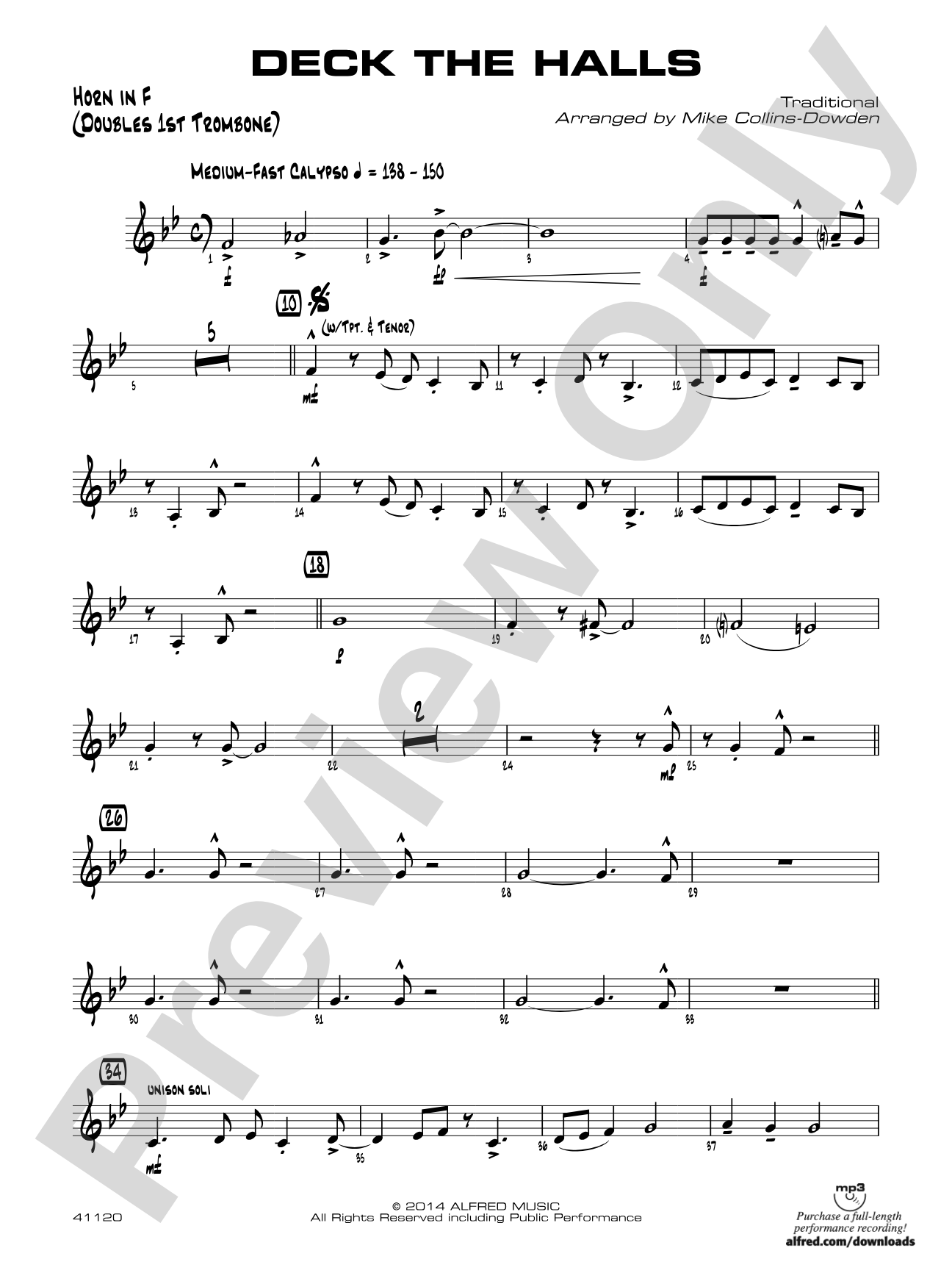 Deck the Halls: 1st F Horn