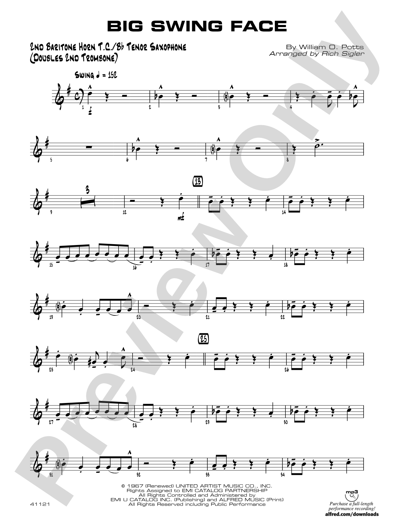 Big Swing Face: 2nd Baritone T.C.