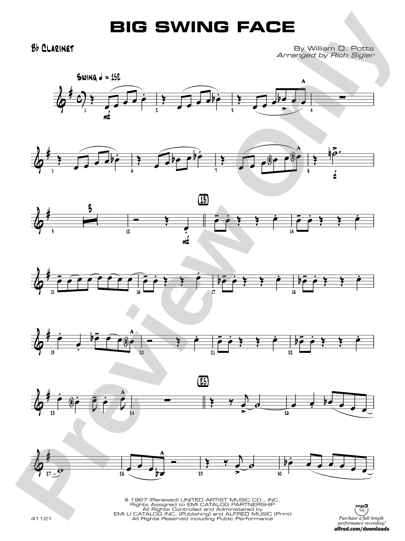 Big Swing Face: 1st B-flat Clarinet