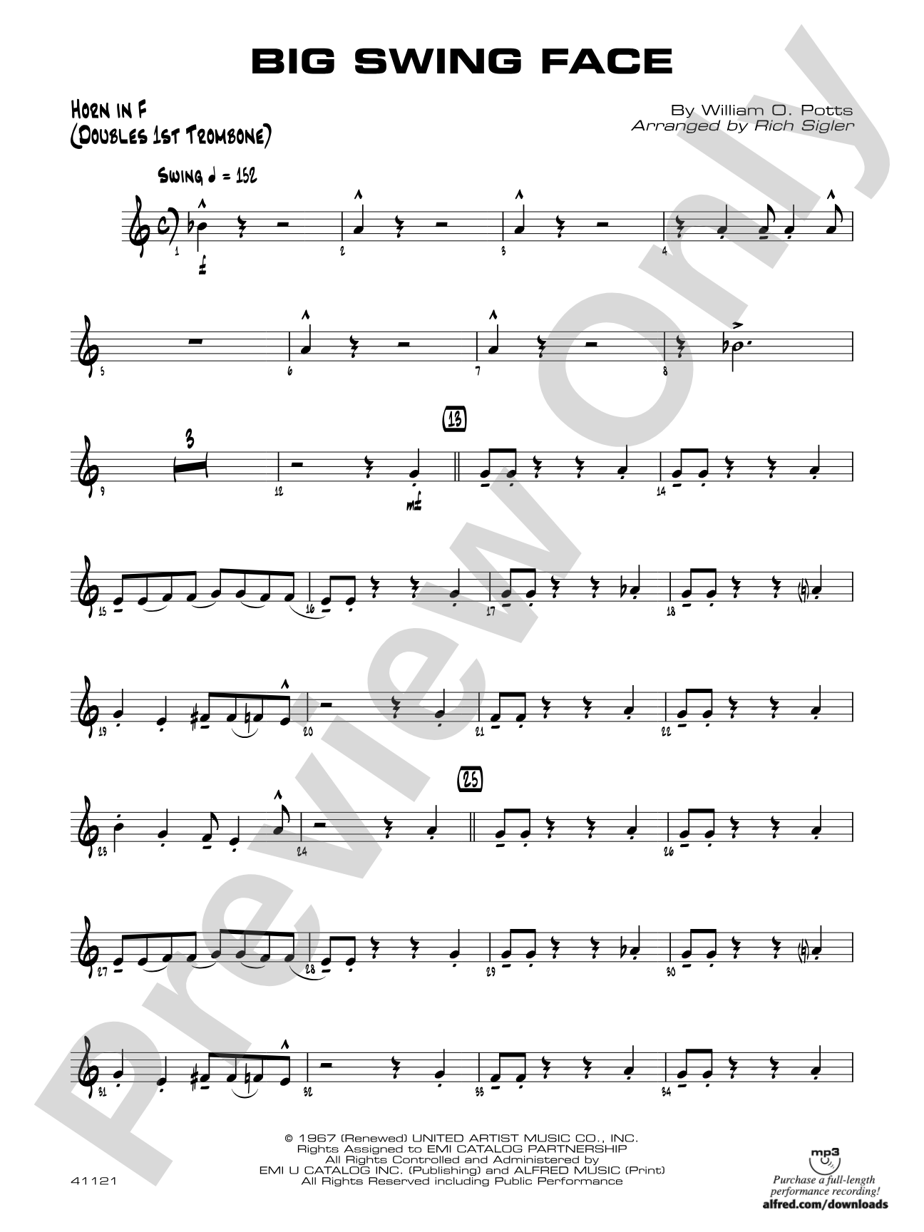 Big Swing Face: 1st F Horn