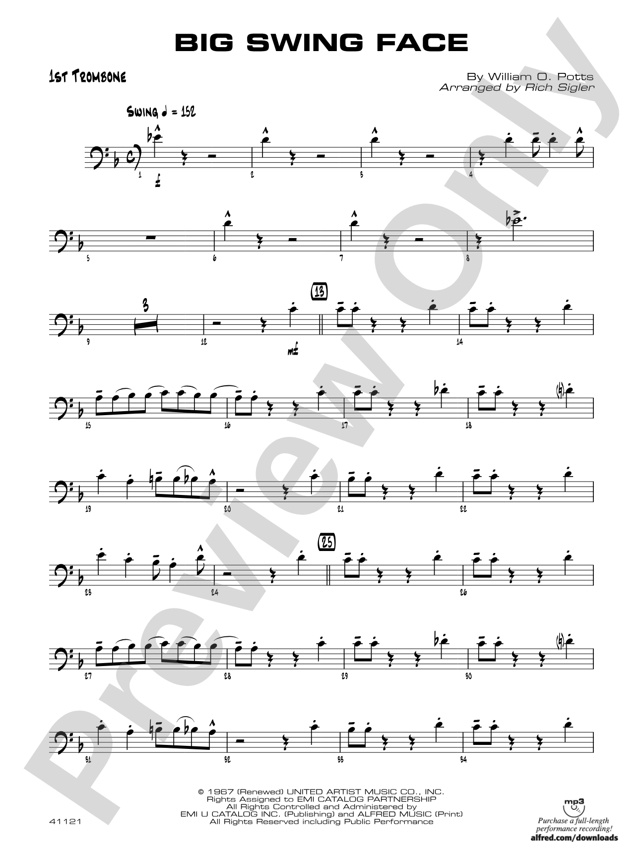 Big Swing Face: 1st Trombone