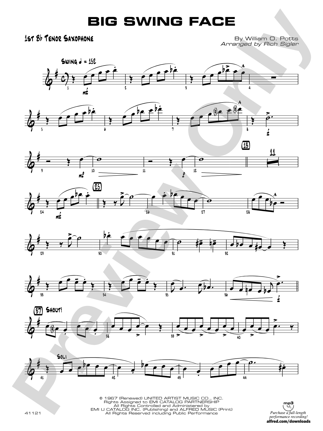 Big Swing Face: B-flat Tenor Saxophone
