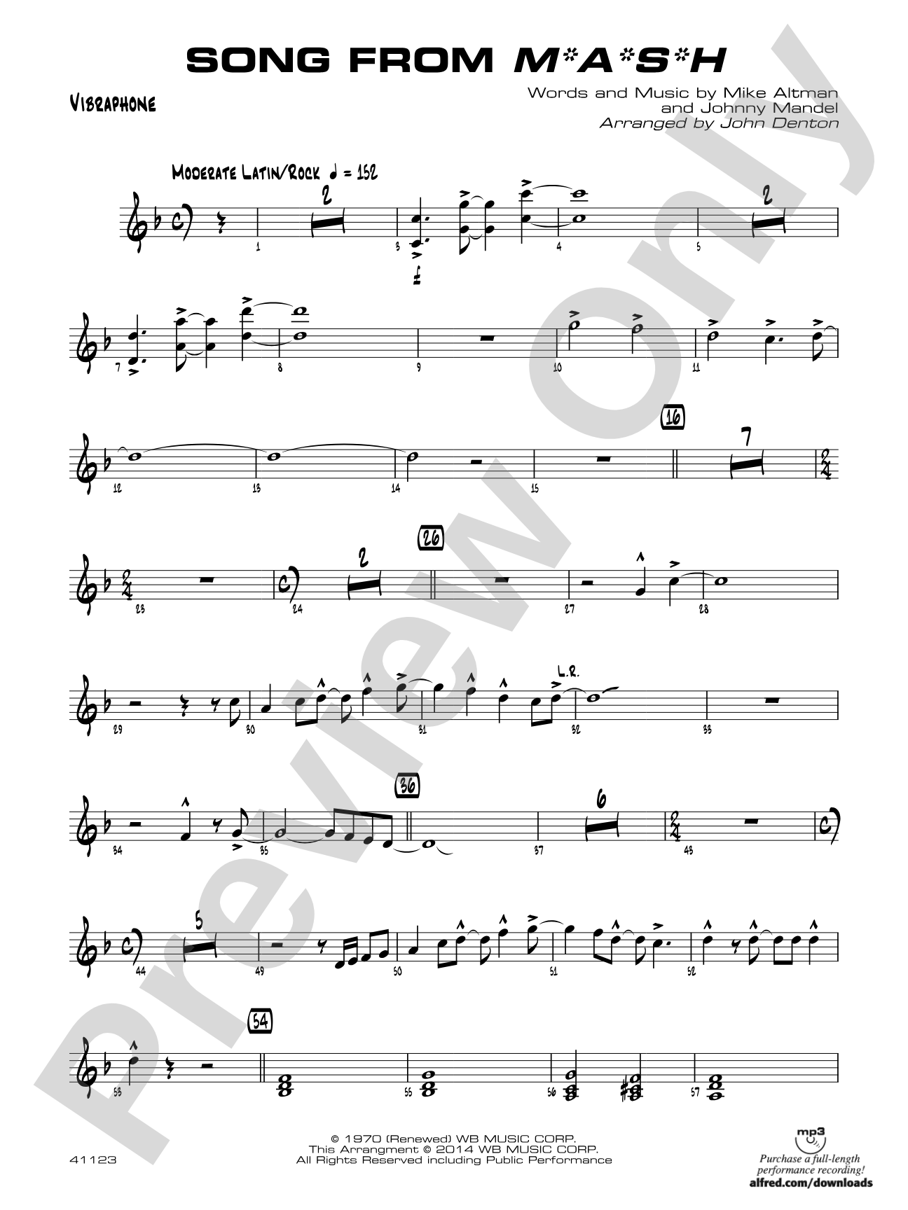 Song from M*A*S*H: Vibraphone