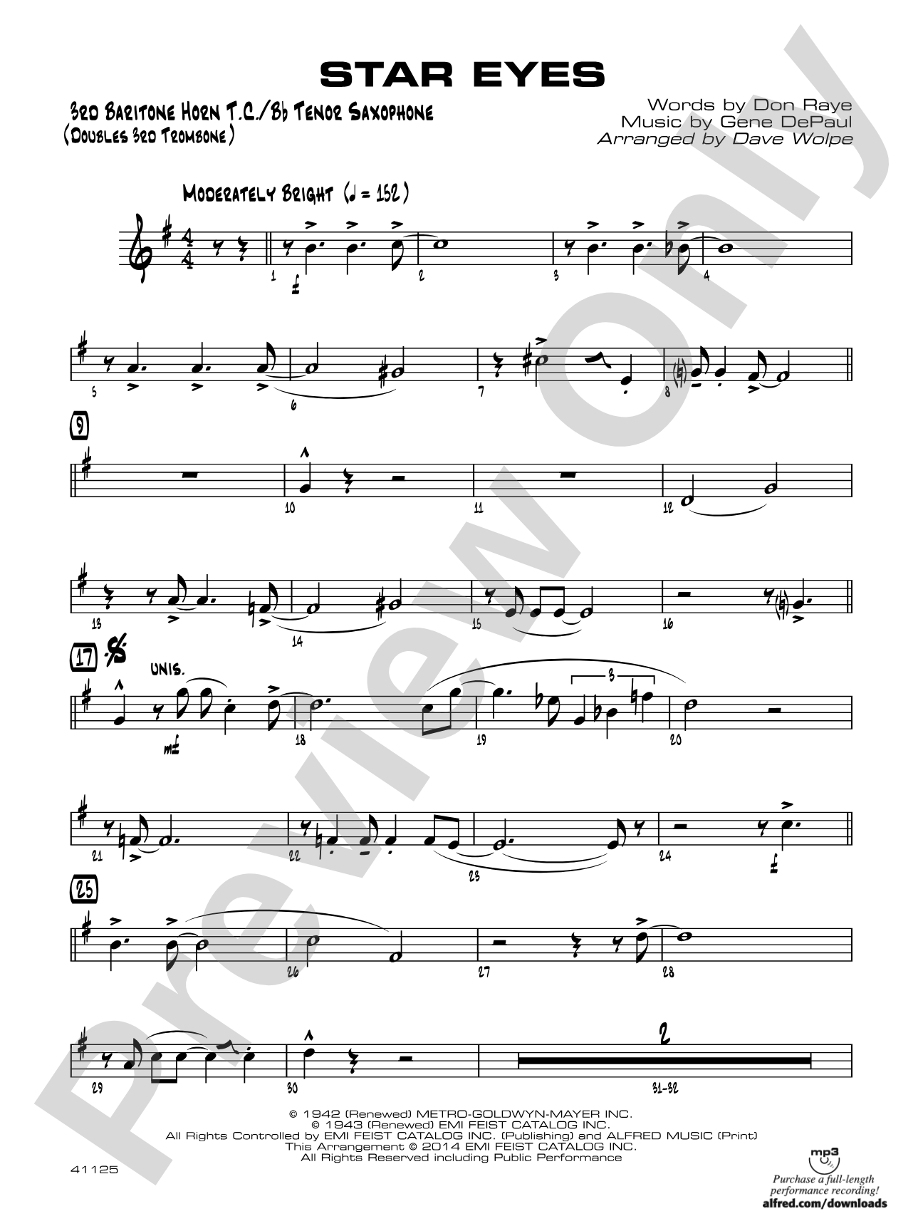 Star Eyes: 3rd Baritone T.C.