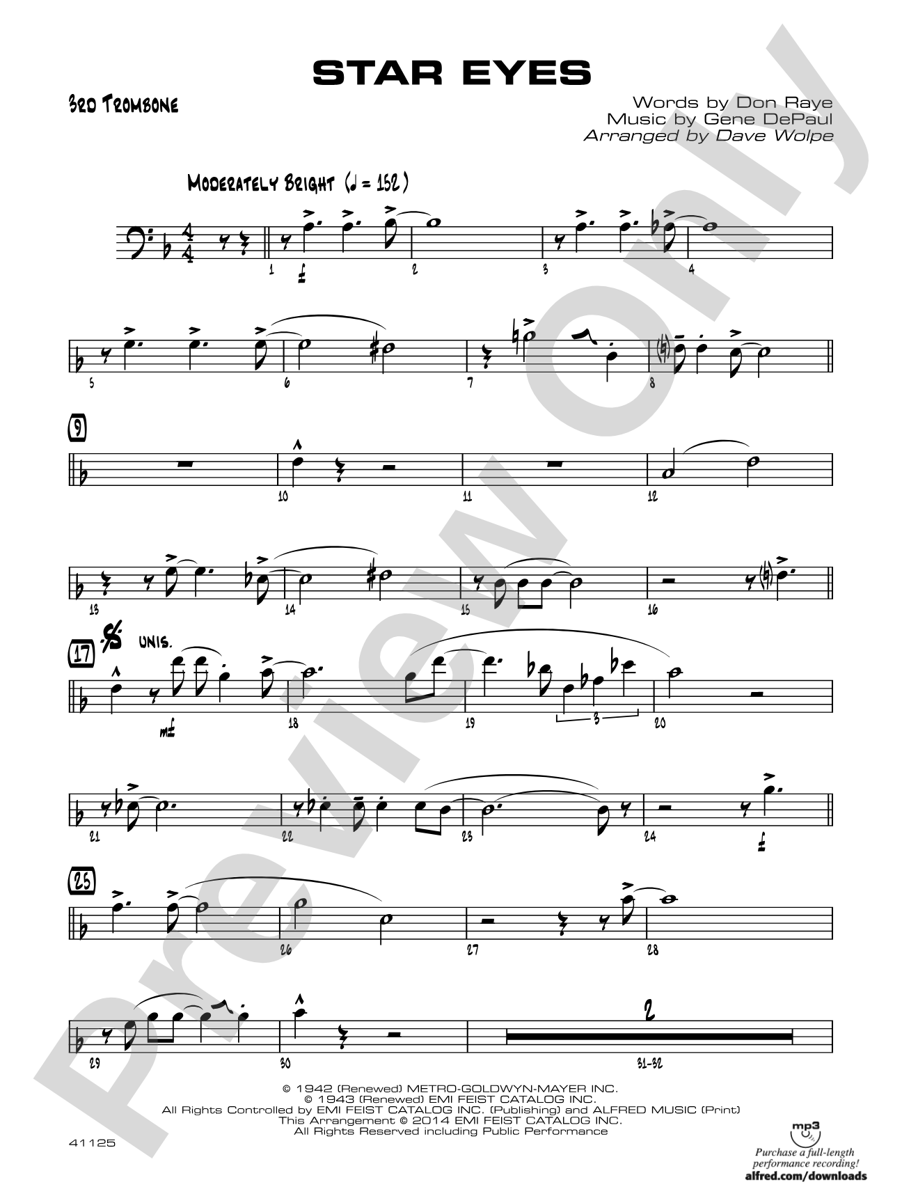 Star Eyes: 3rd Trombone