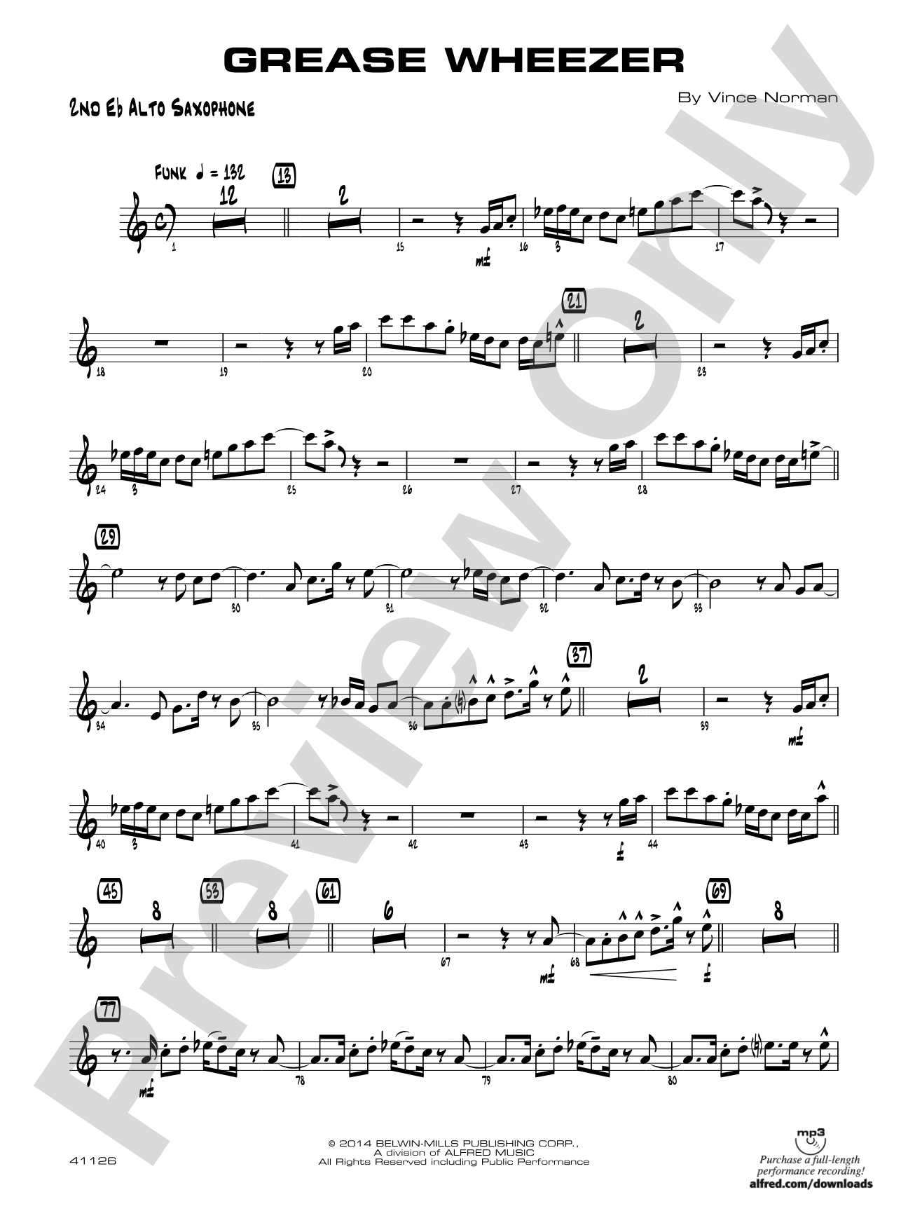 Grease Wheezer: 2nd E-flat Alto Saxophone