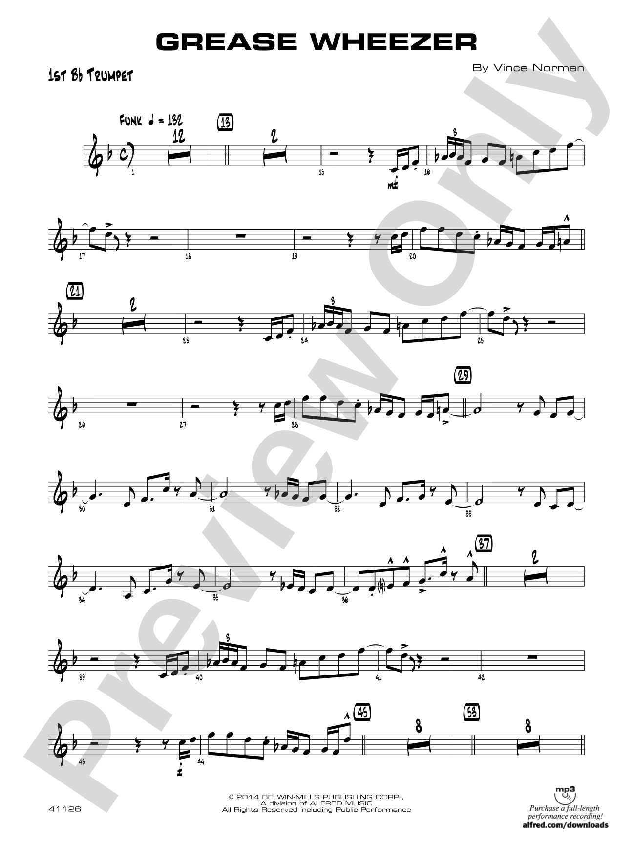 Grease Wheezer: 1st B-flat Trumpet