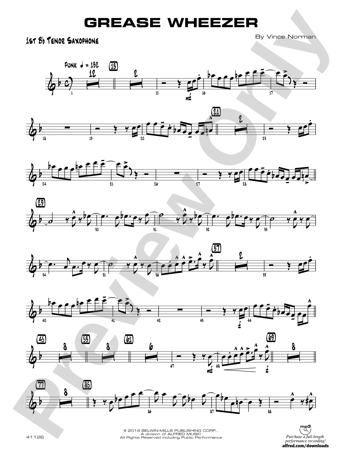 Grease Wheezer: B-flat Tenor Saxophone