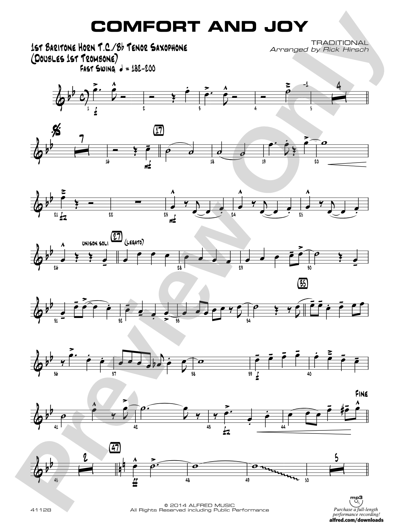 Comfort and Joy: Baritone T.C.