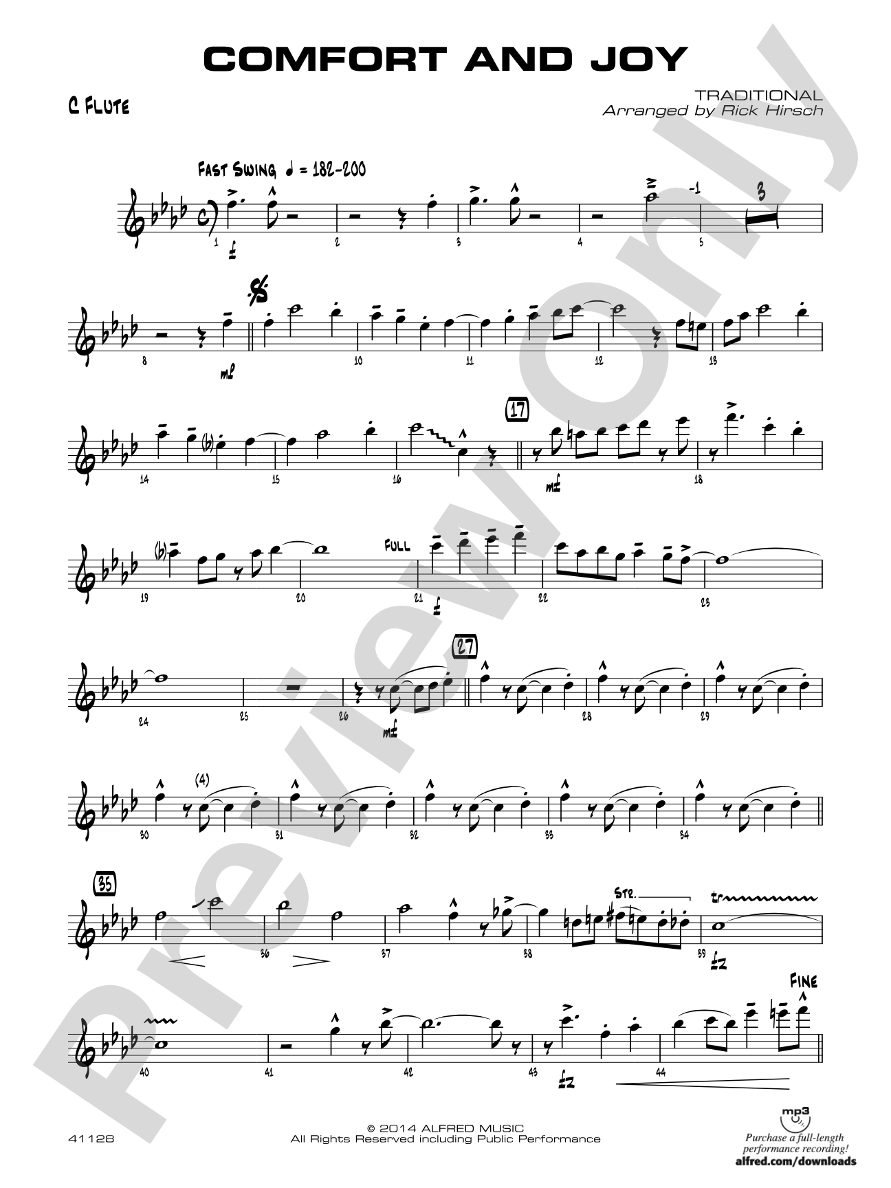 Comfort and Joy: Flute