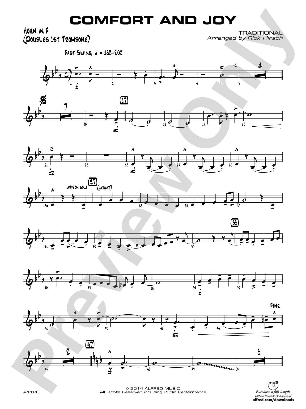 Comfort and Joy: 1st F Horn