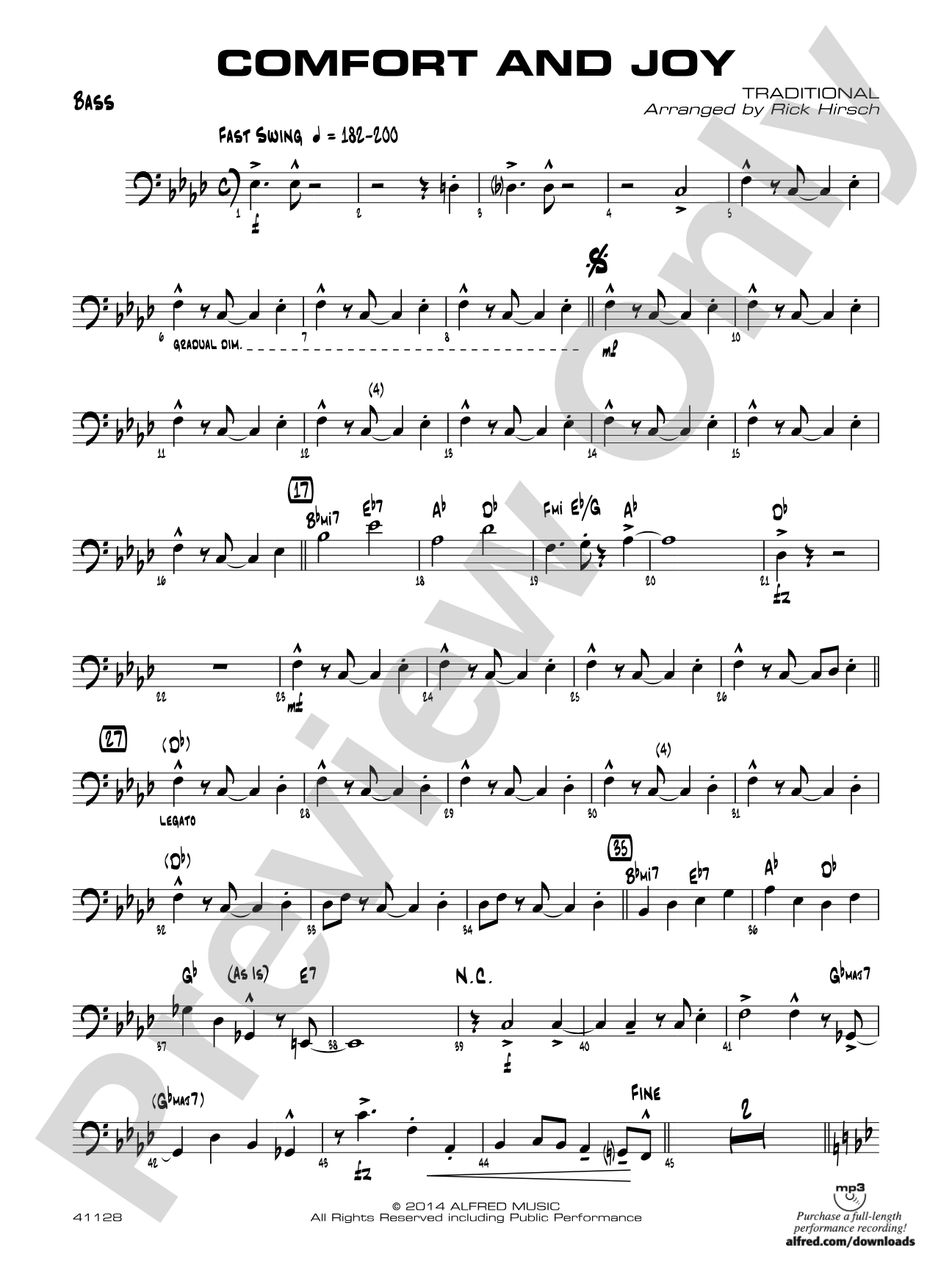 Comfort and Joy: String Bass