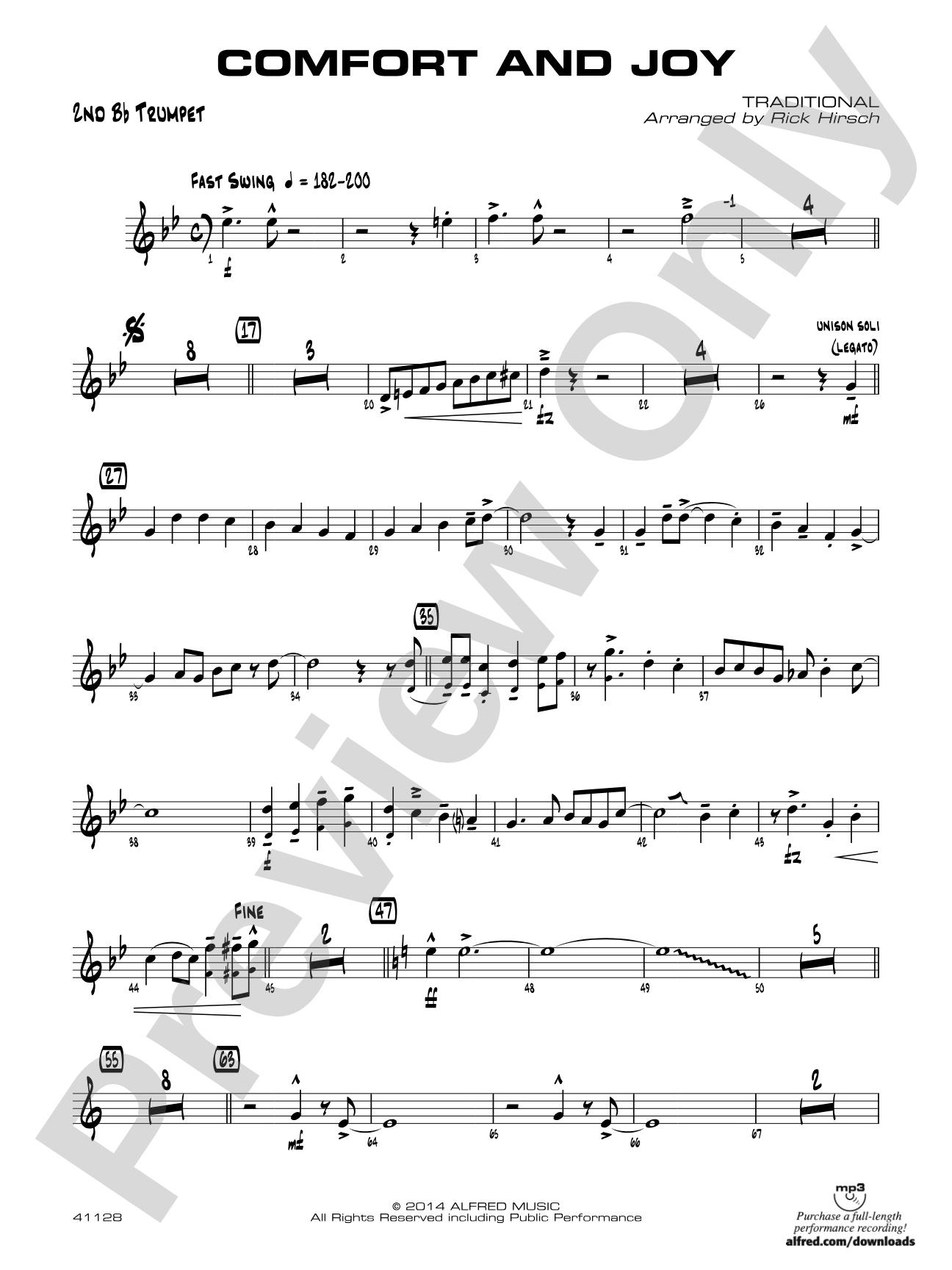 Comfort and Joy: 2nd B-flat Trumpet