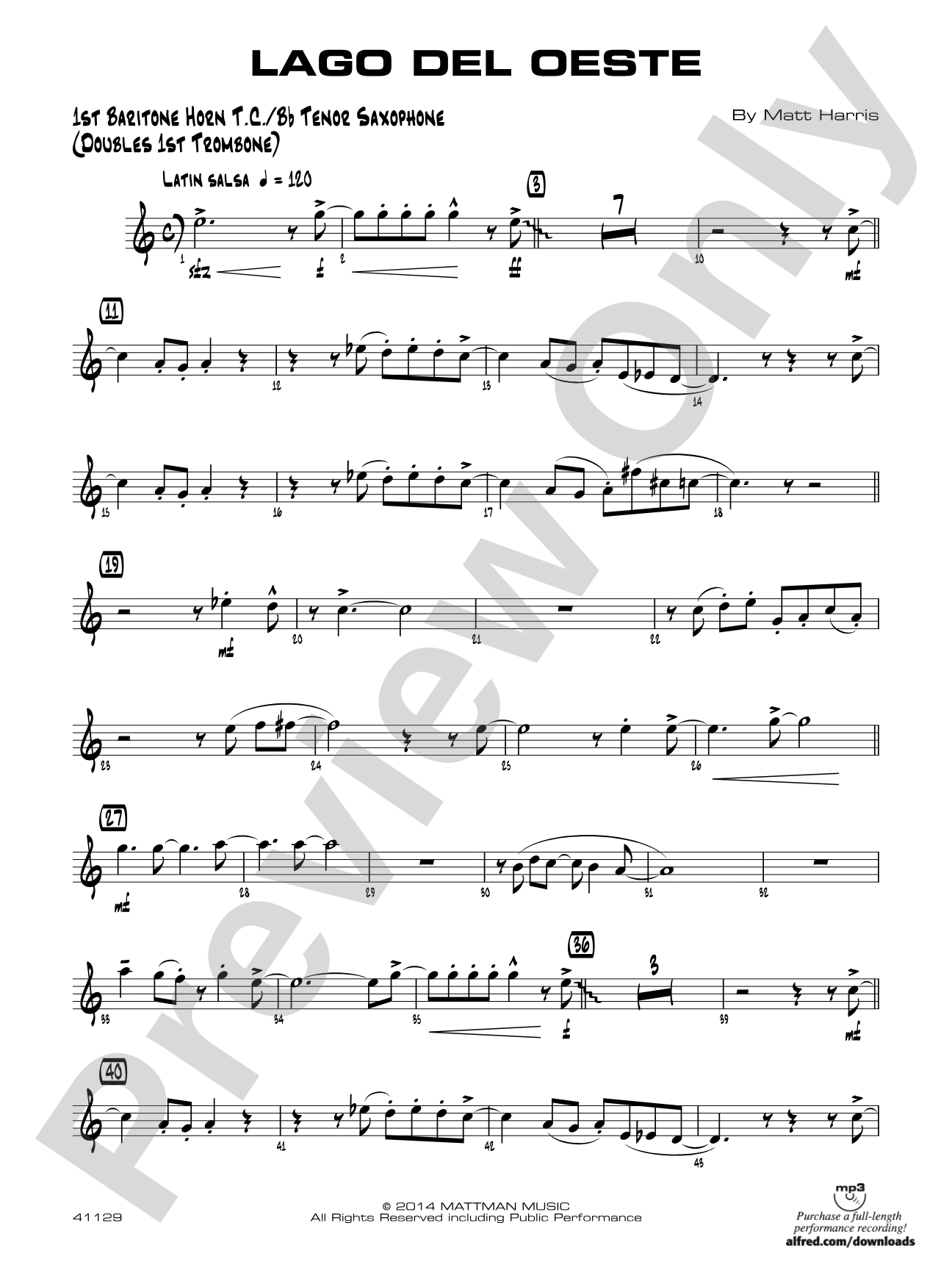 Lago del oeste: Baritone T.C.