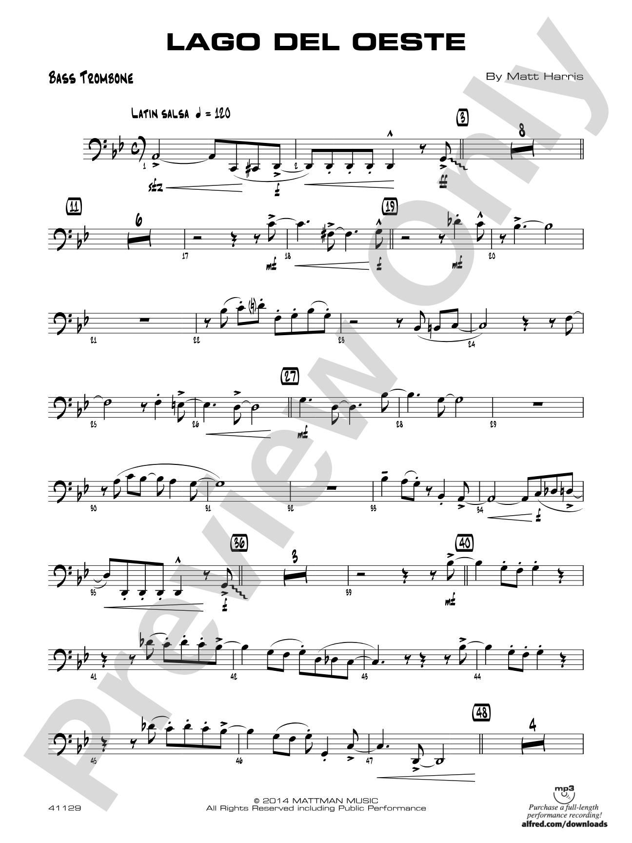 Lago del oeste: Bass Trombone