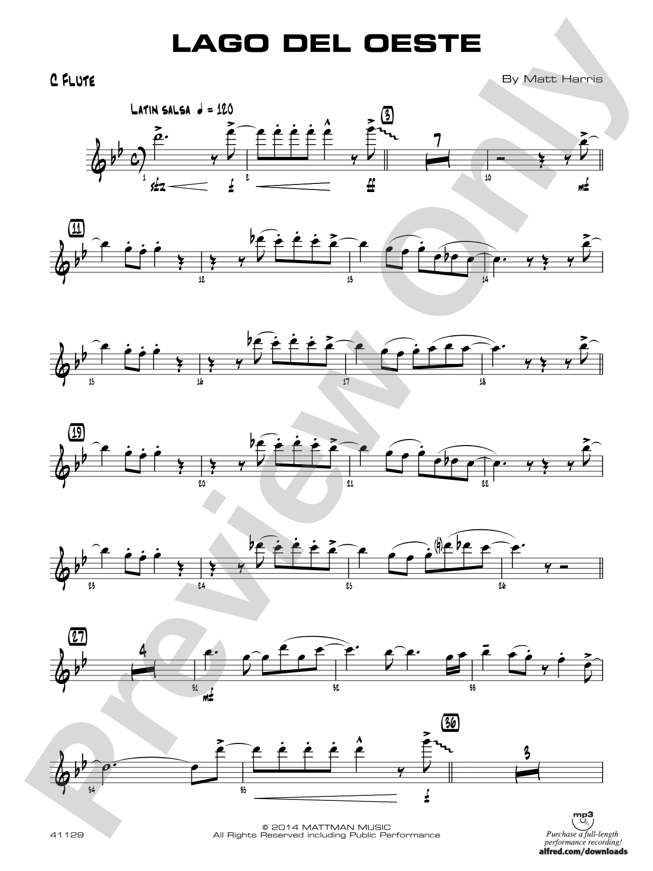 Lago del oeste: Flute