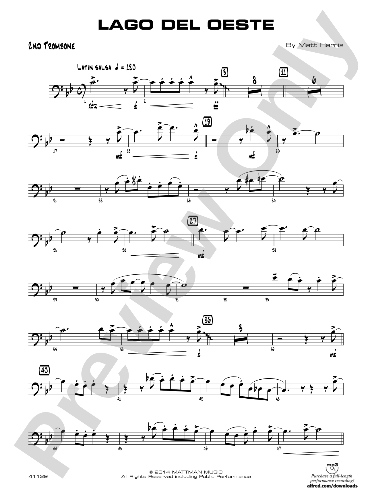 Lago del oeste: 2nd Trombone
