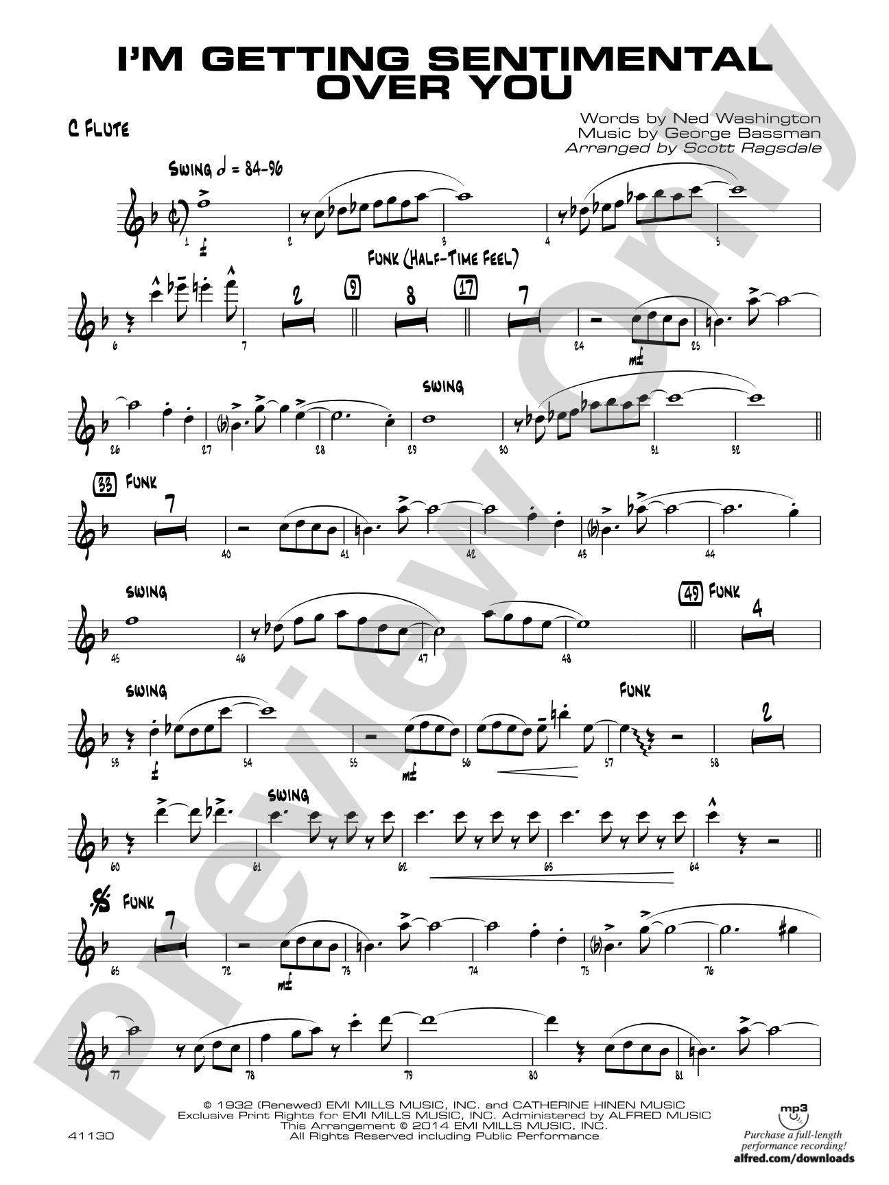 I'm Getting Sentimental over You: Flute