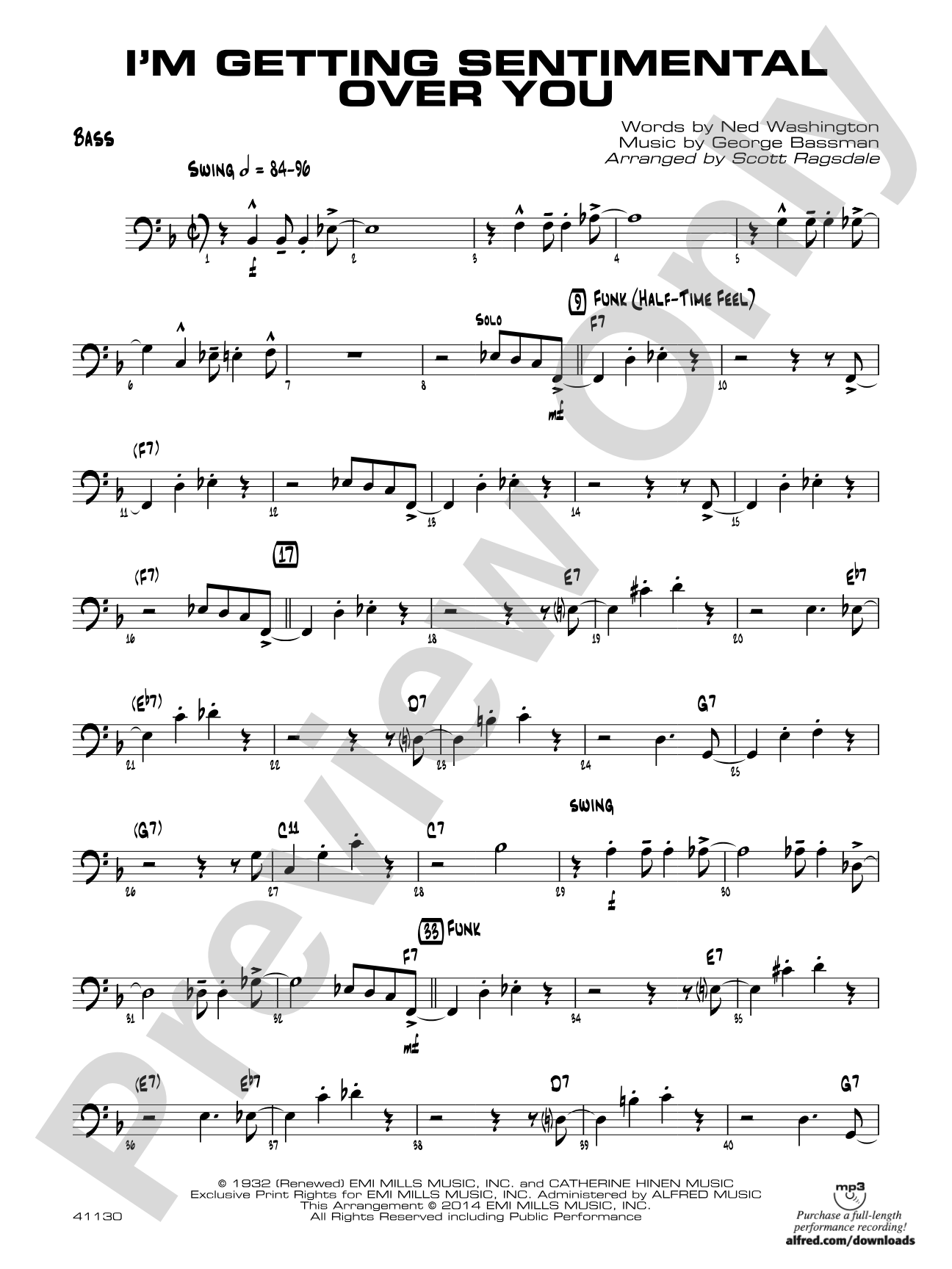I'm Getting Sentimental over You: String Bass