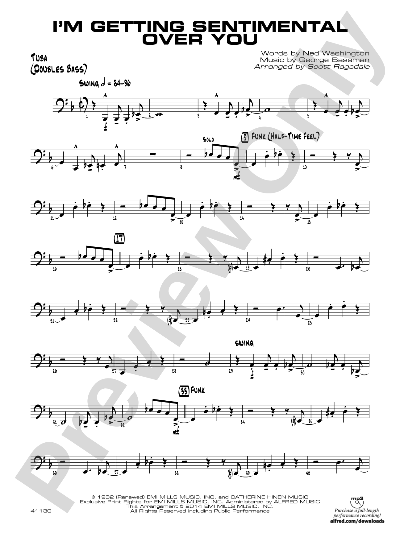 I'm Getting Sentimental over You: Tuba