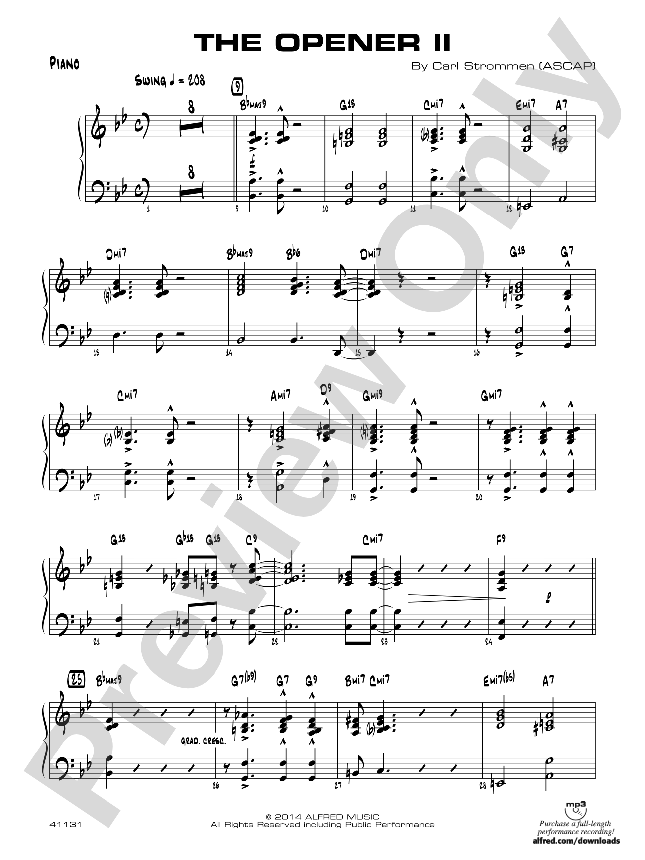 The Opener II: Piano Accompaniment