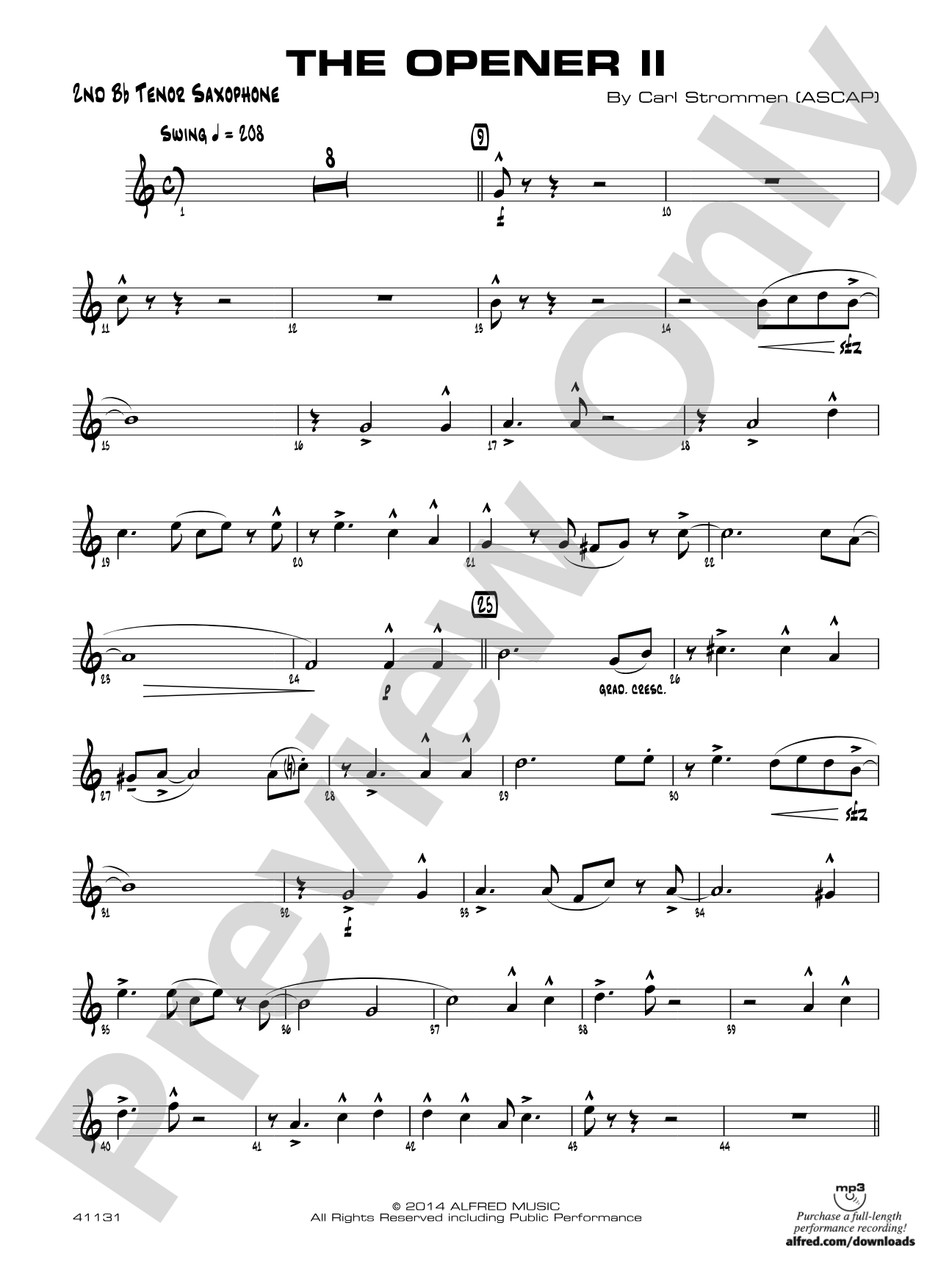 The Opener II: 2nd B-flat Tenor Saxophone