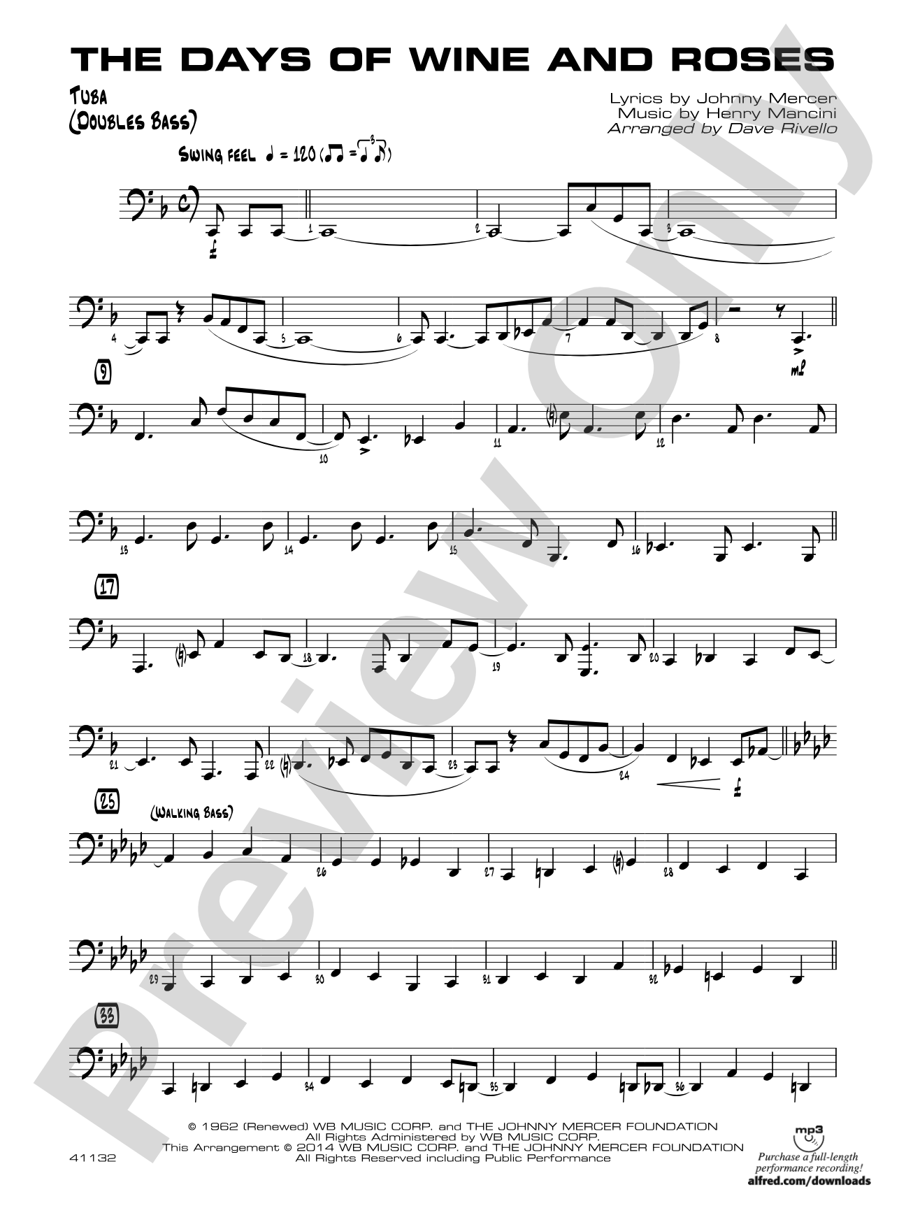 The Days of Wine and Roses: Tuba