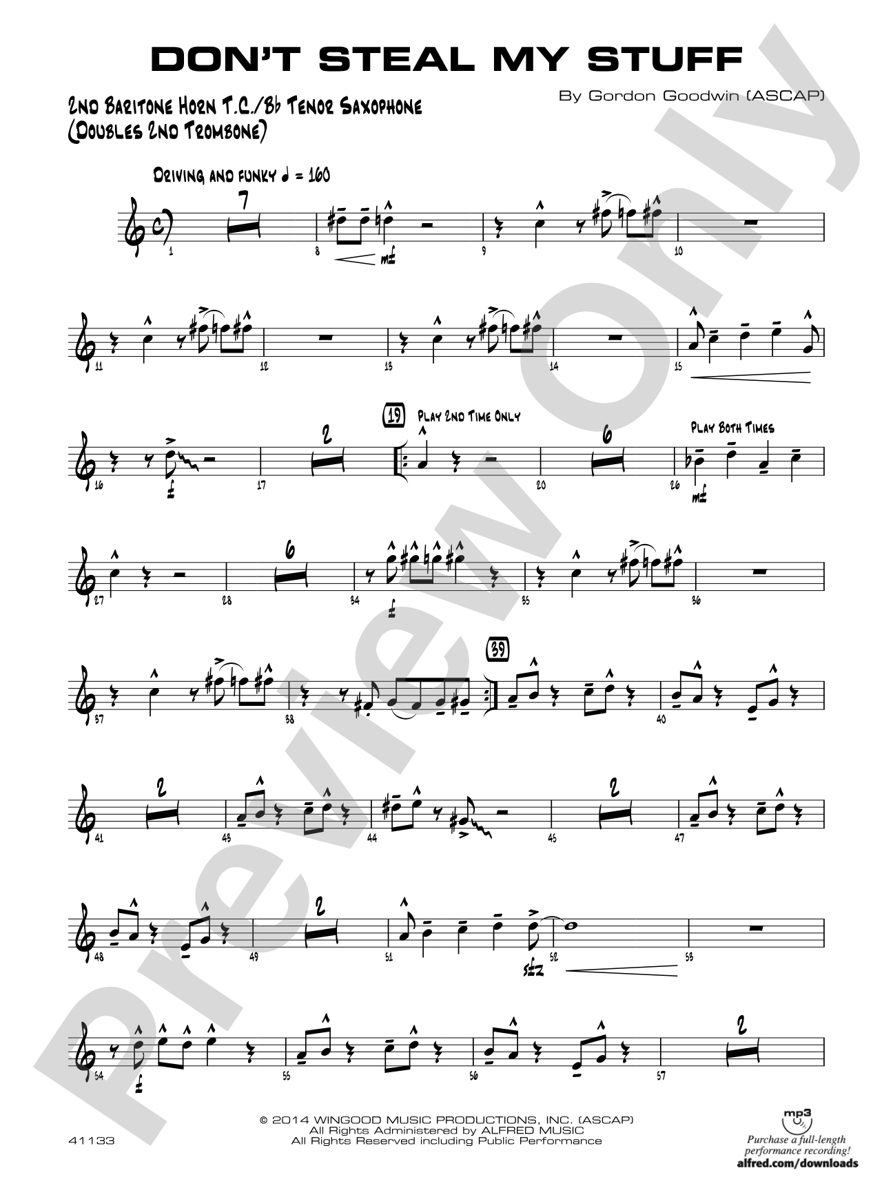 Don't Steal My Stuff: 2nd Baritone T.C.