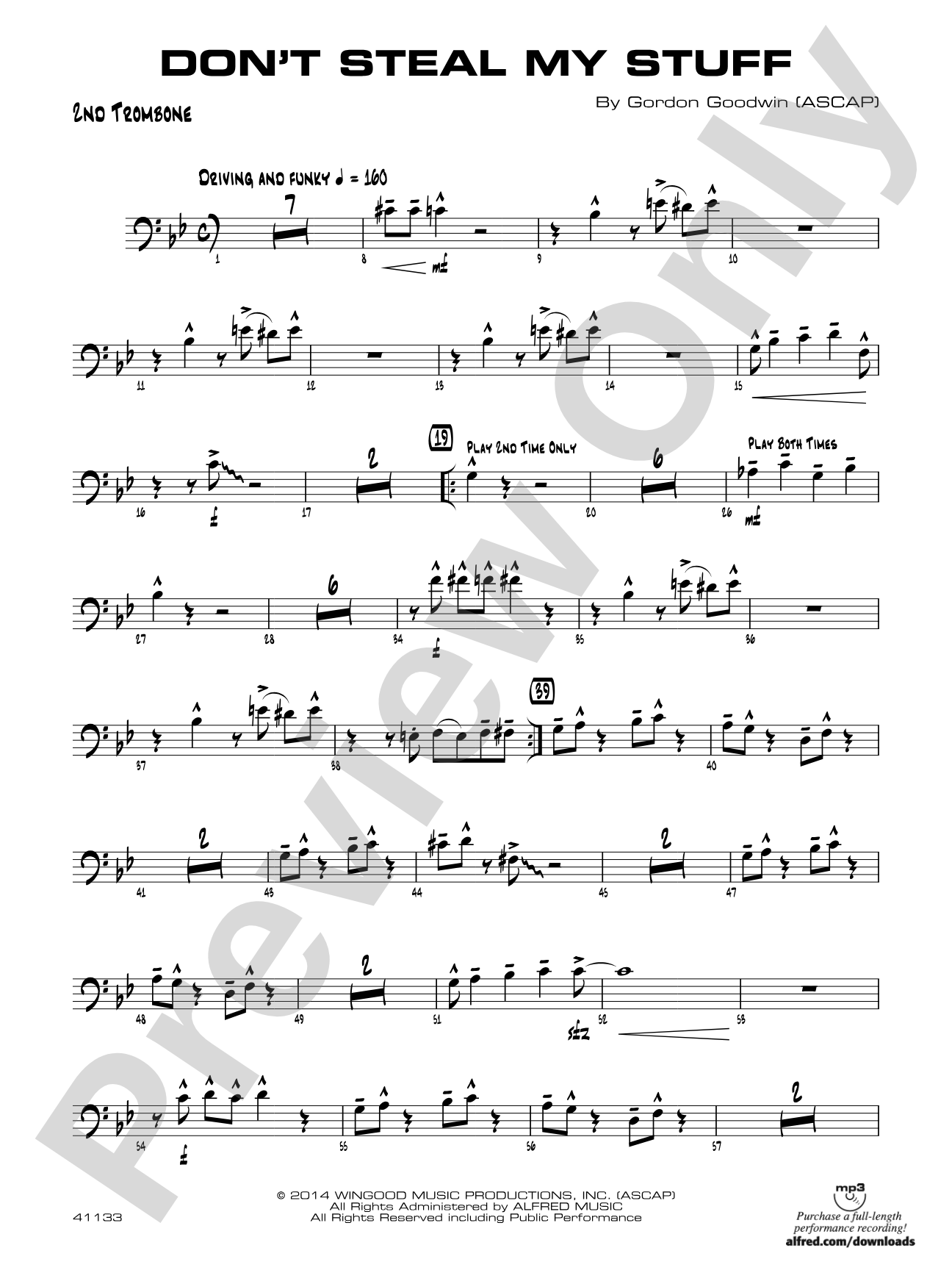 Don't Steal My Stuff: 2nd Trombone