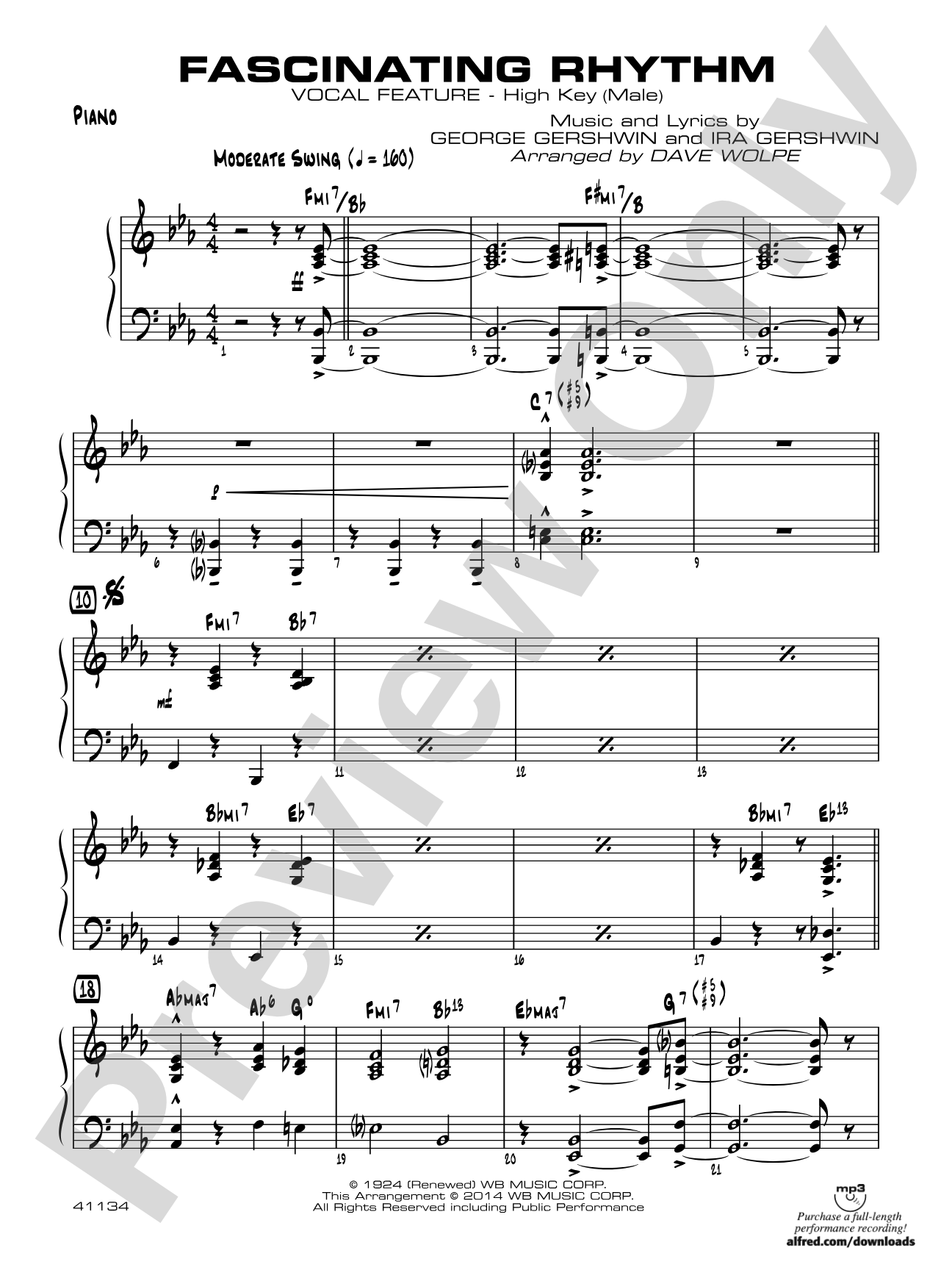 Fascinating Rhythm: Piano (High Key - Male)