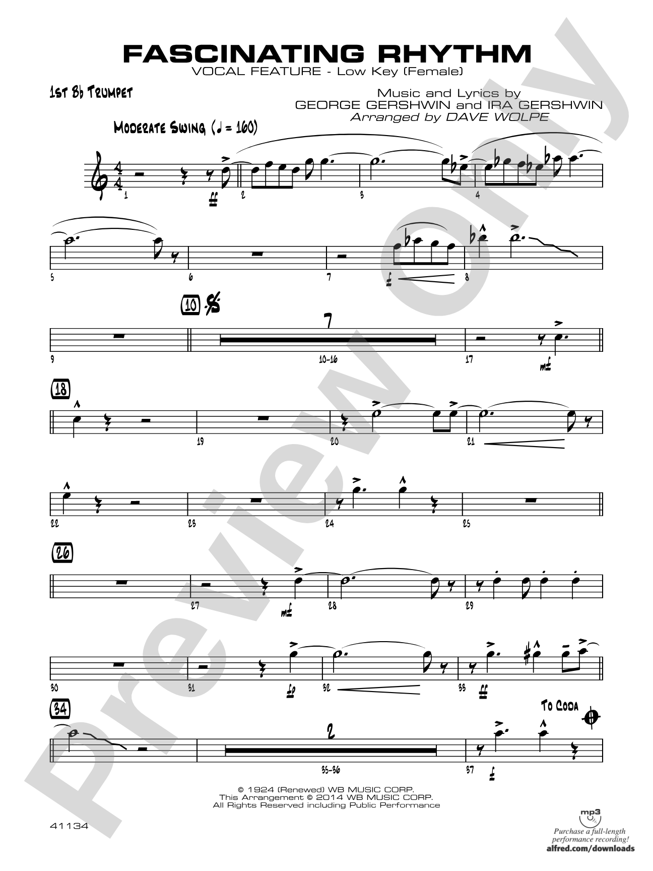 Fascinating Rhythm: 1st B-flat Trumpet