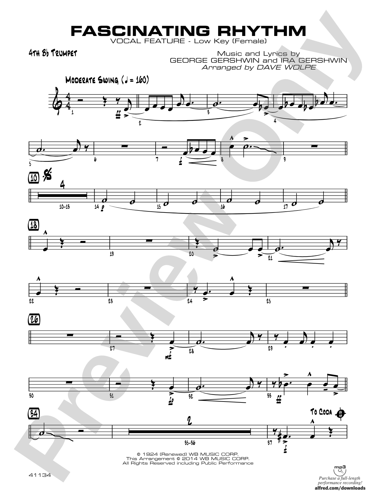 Fascinating Rhythm: 4th B-flat Trumpet