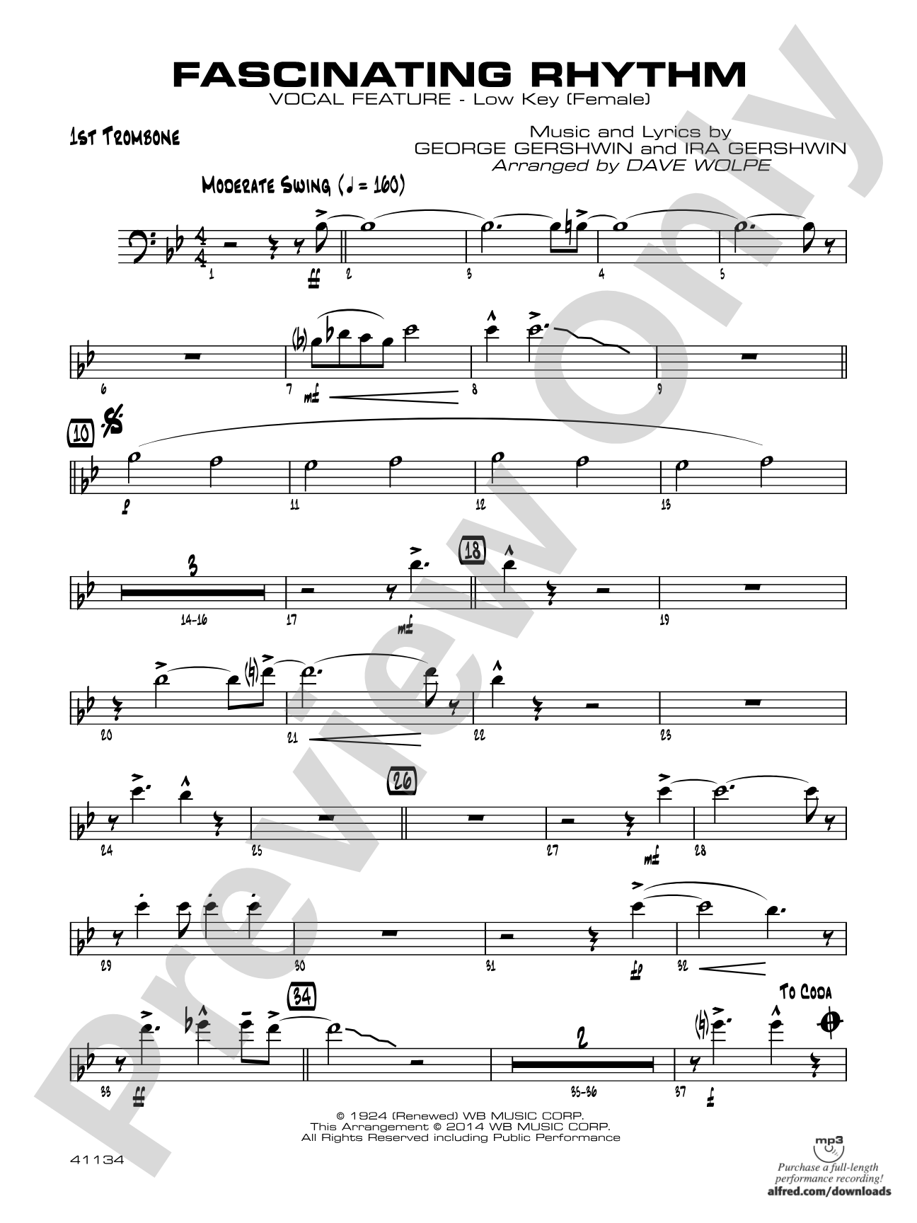 Fascinating Rhythm: 1st Trombone