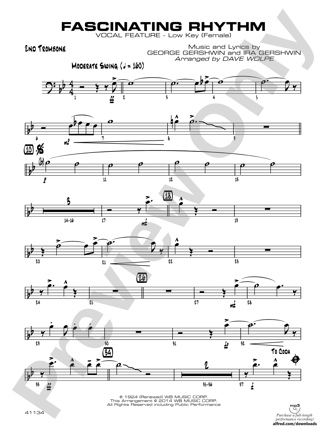 Fascinating Rhythm: 2nd Trombone